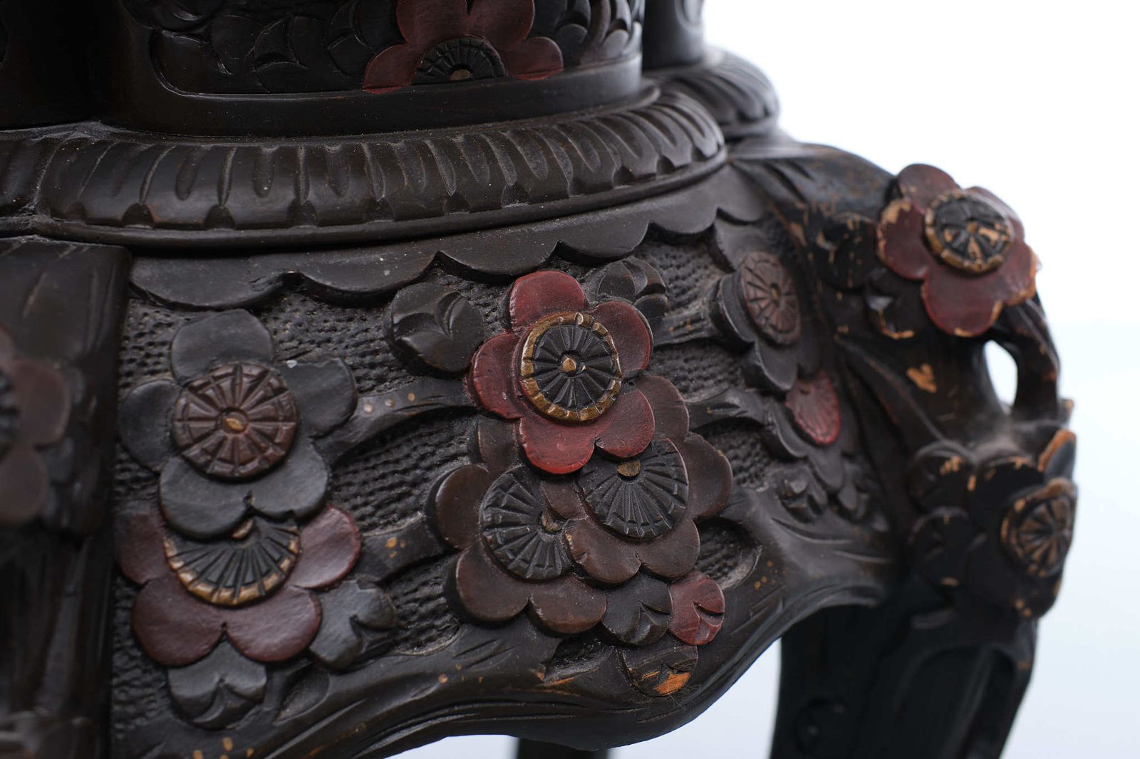 Furniture Chinese Side Table Hand Carved, 1920/30 photo