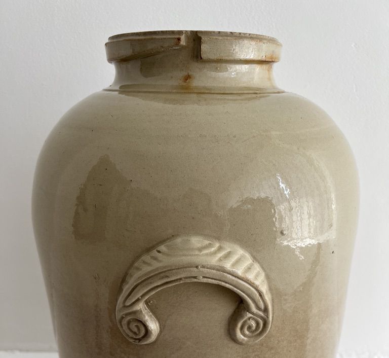 19th Century French Large Stoneware Fermentation Jar photo 280.0