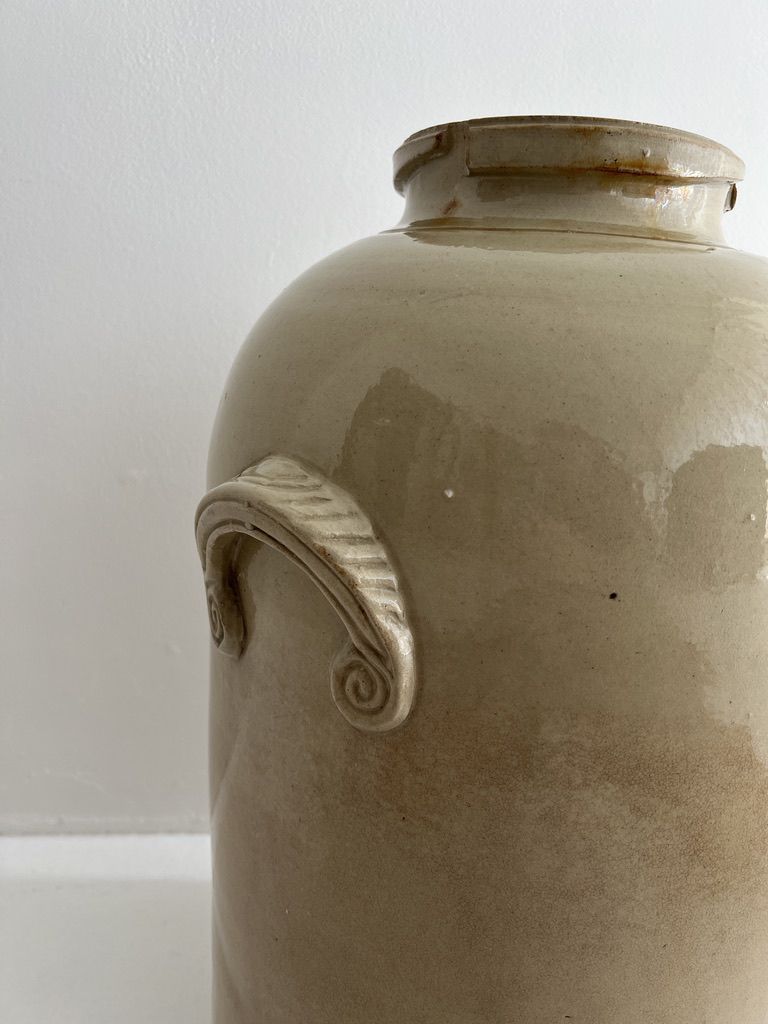 19th Century French Large Stoneware Fermentation Jar photo vinterior