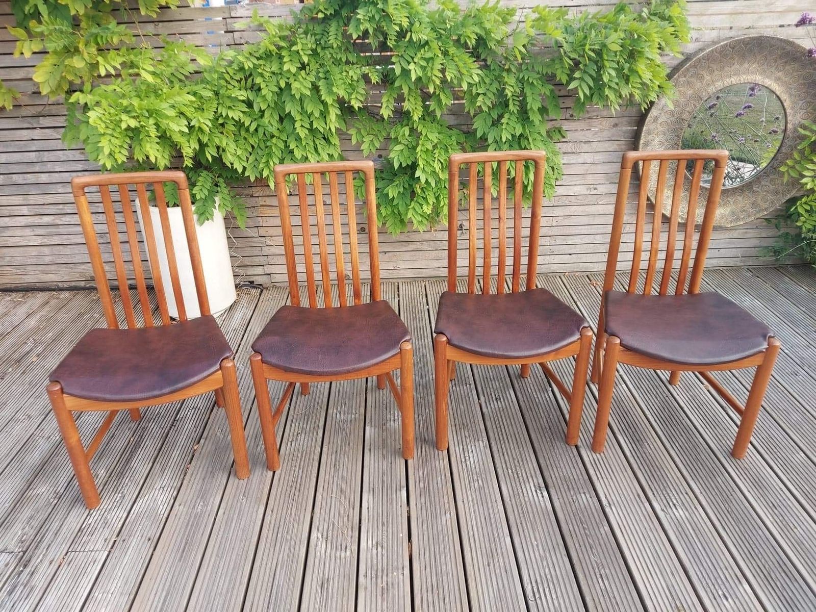 Set Of 4 1970s Dutch Benny Linden Teak Dining Chairs. photo for sale