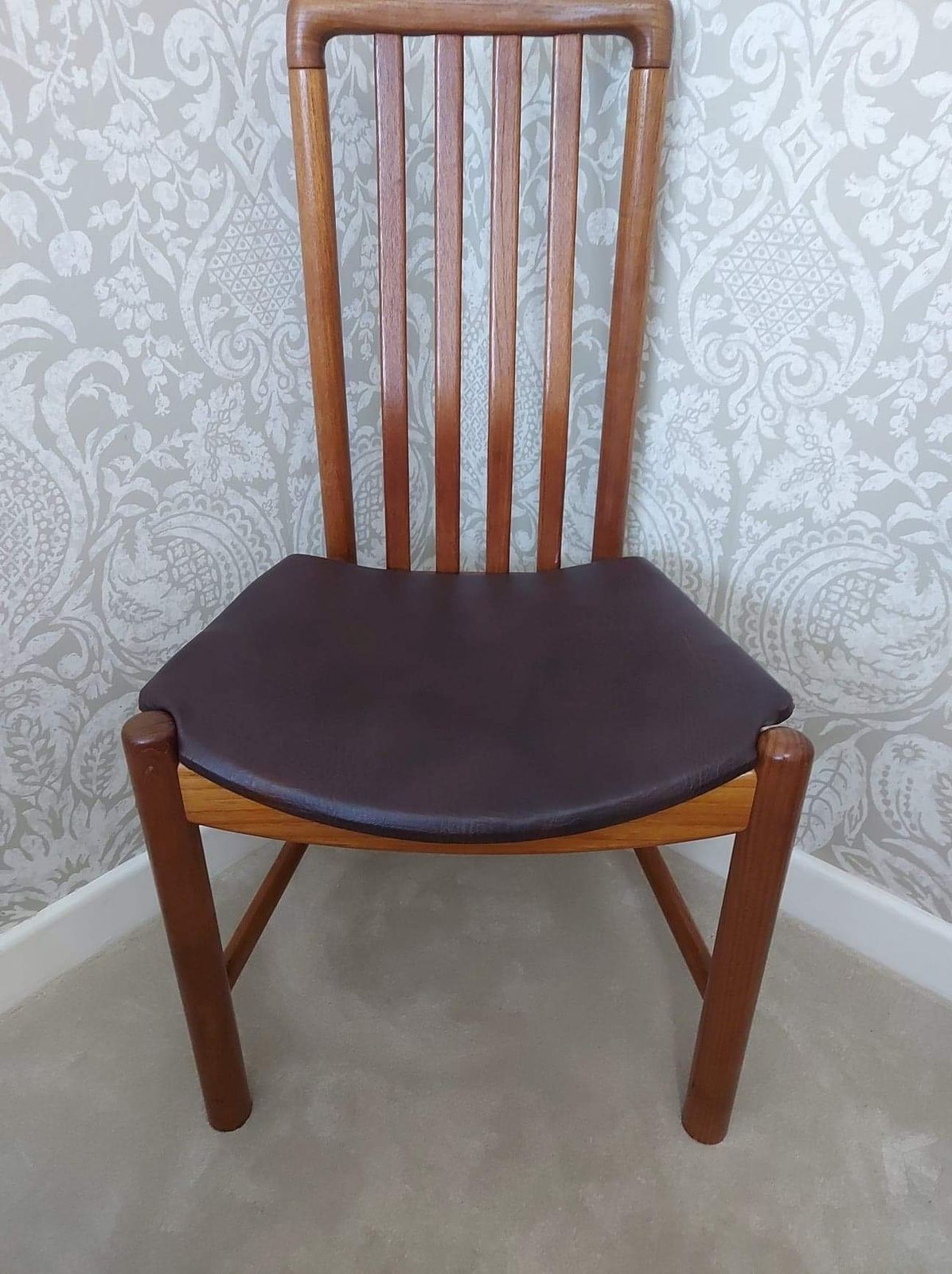 Set Of 4 1970s Dutch Benny Linden Teak Dining Chairs. photo vinterior