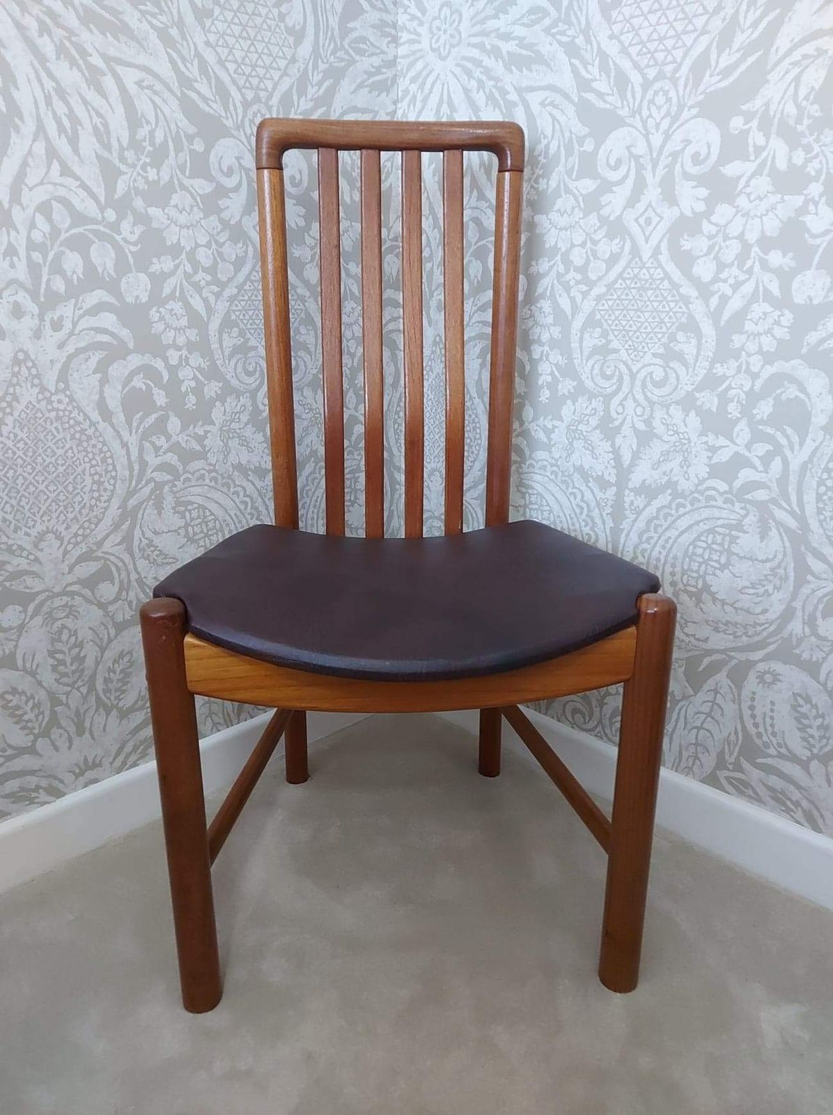 Set Of 4 1970s Dutch Benny Linden Teak Dining Chairs. photo vintage