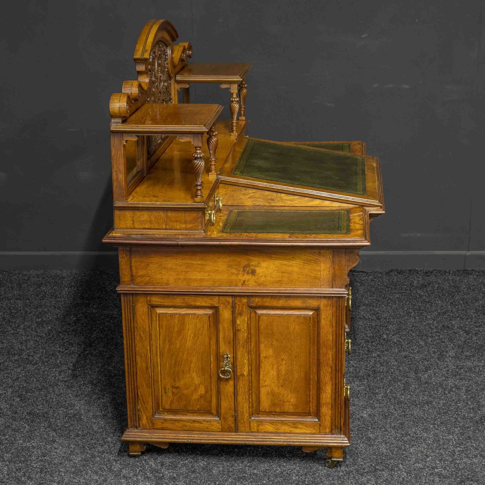 Late Victorian Pollard Oak Desk By Thomas Turner photo Furniture