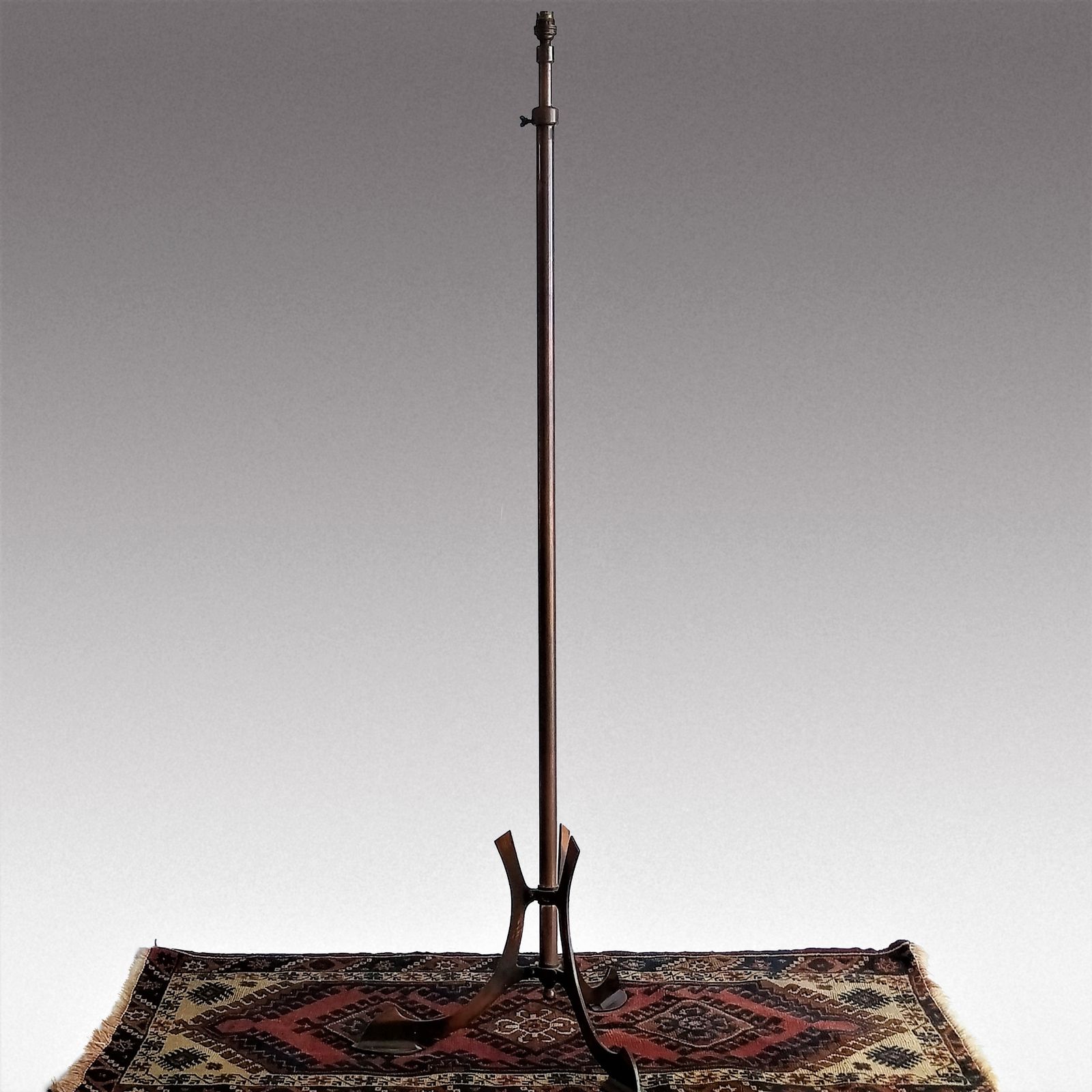 Arts And Crafts Adjustable, Tri Footed, Standard Floor Lamp, Finlay, London
