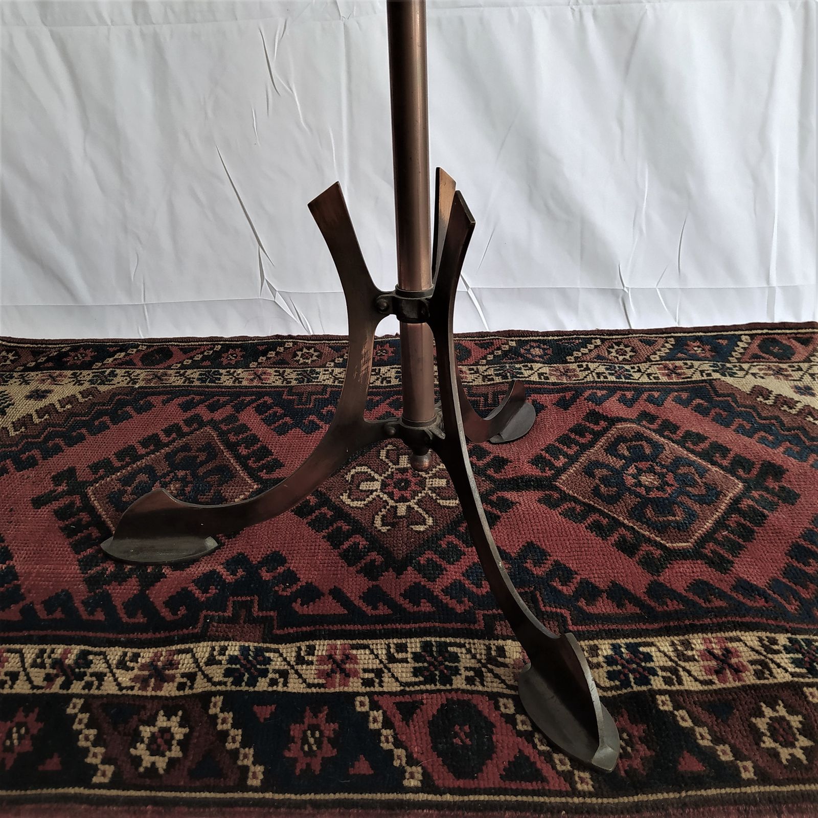 Arts And Crafts Adjustable, Tri Footed, Standard Floor Lamp, Finlay, London photo vinterior