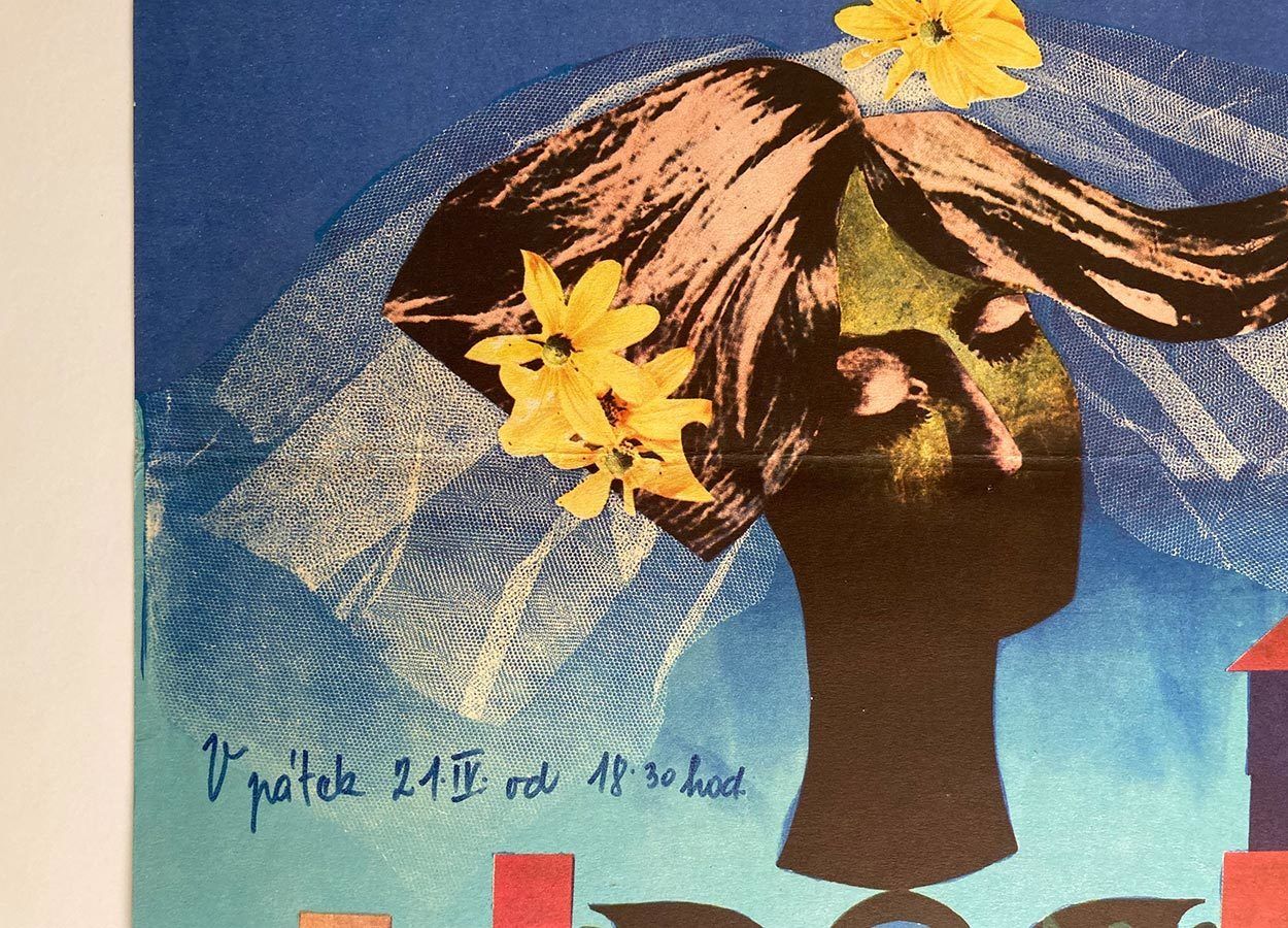 Original Film Poster, Lovefilm, Renáta Vlachová, 1971, Genuine Czech Vintage Print photo for sale