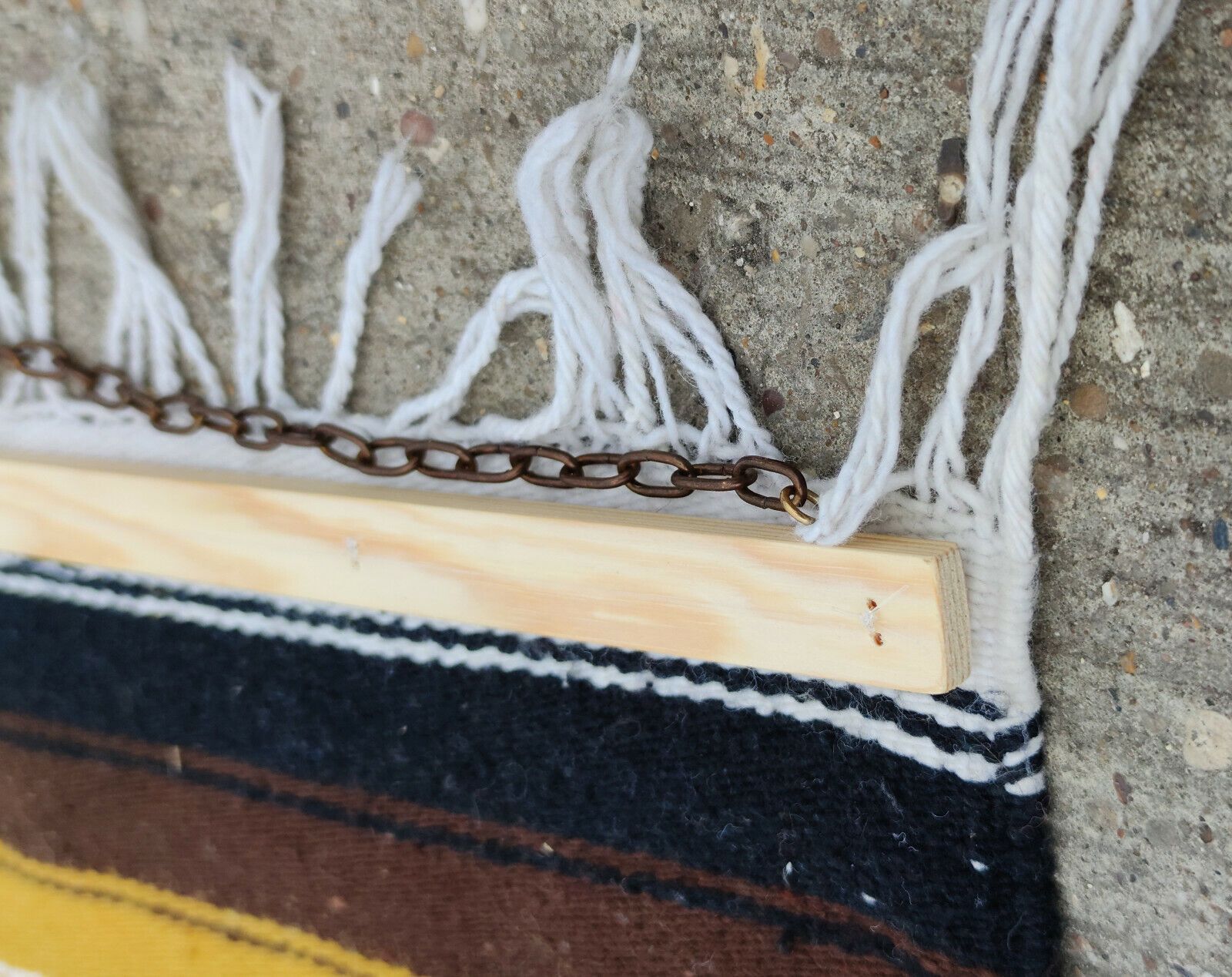 Huge 1970s Vintage Hand Knotted Mexican Eagle Warrior Wall Rug / Tapestry   2m photo Textiles
