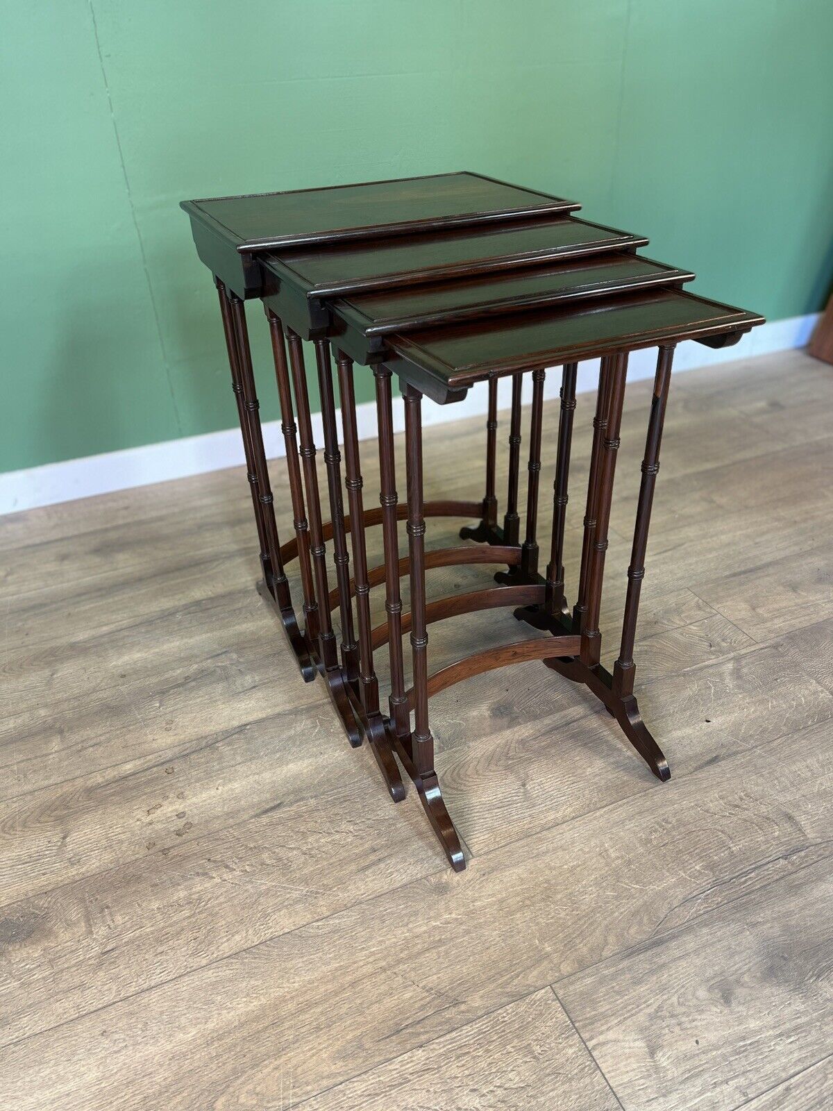 A Good Fine Edwardian Rosewood Quarteto Nest Of Tables photo Furniture