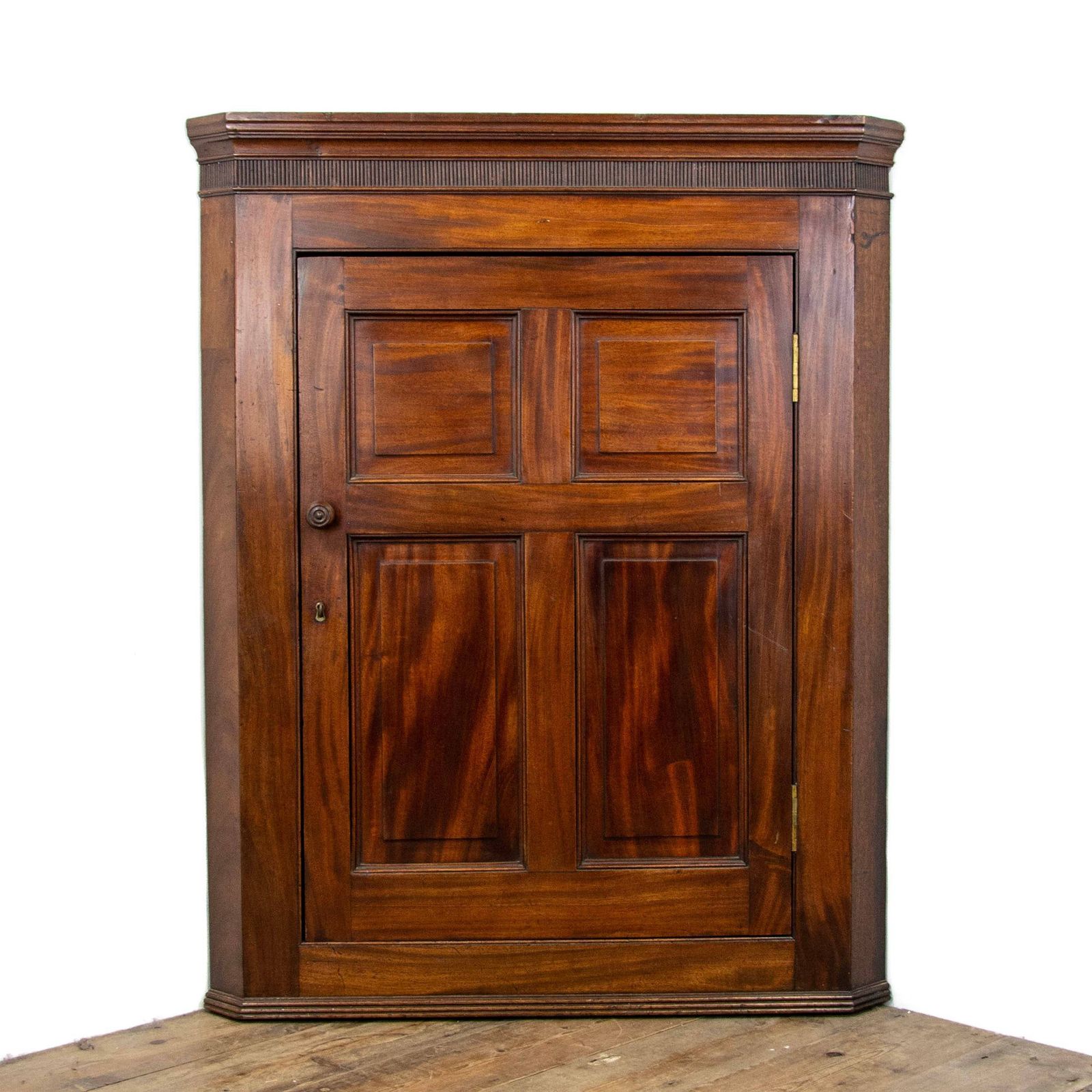 Antique Mahogany Corner Cupboard
