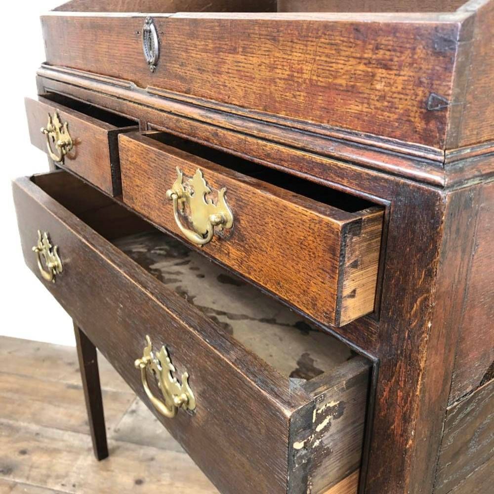 Antique Oak Clerk’s Desk, 18th Century And Earlier photo vintage