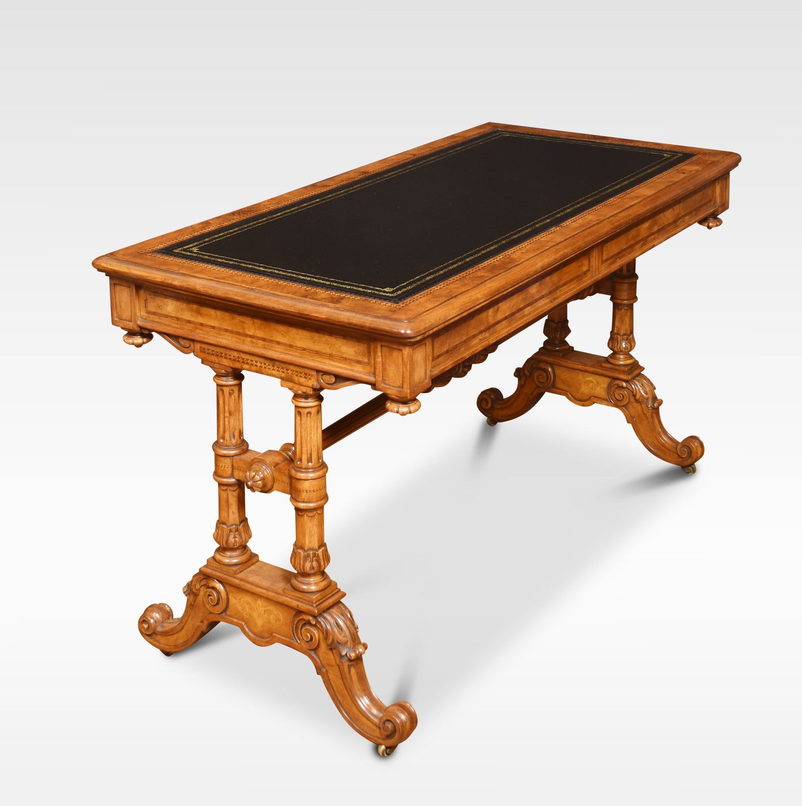 Walnut Writing Desk In The Manner Of Gillows