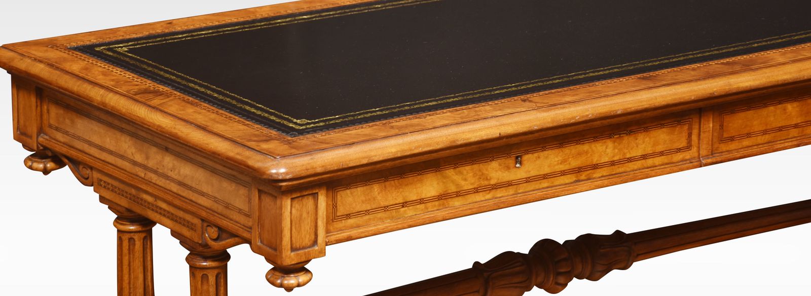 Walnut Writing Desk In The Manner Of Gillows photo vintage