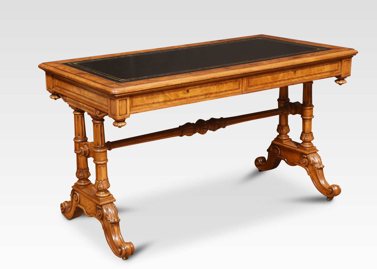 photo for sale Walnut Writing Desk In The Manner Of Gillows