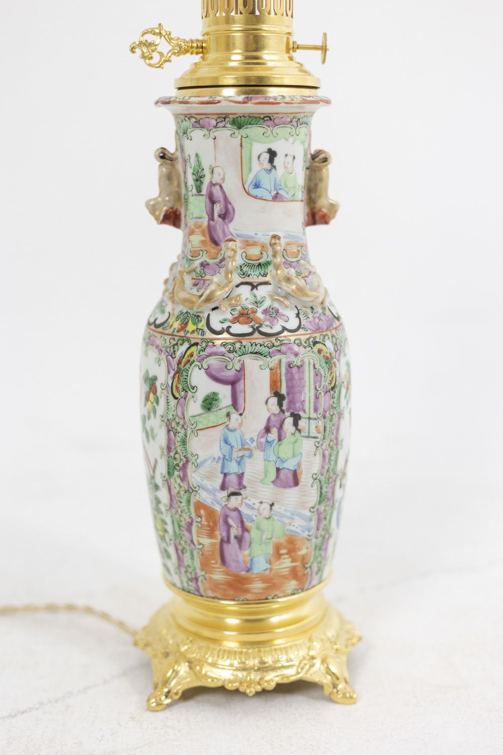 Pair Of Lamps In Porcelain Of Canton And Bronze, Circa 1880 photo buy