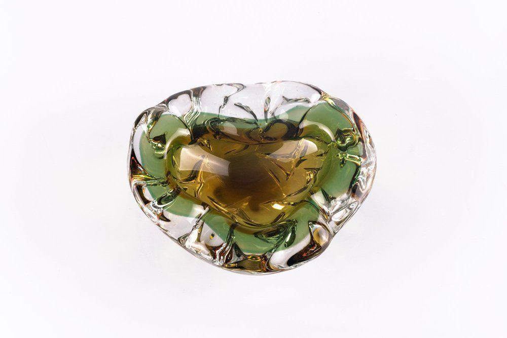 Sommerso Murano Glass Bowl By Flavio Poli For Seguso, 1960s photo for sale