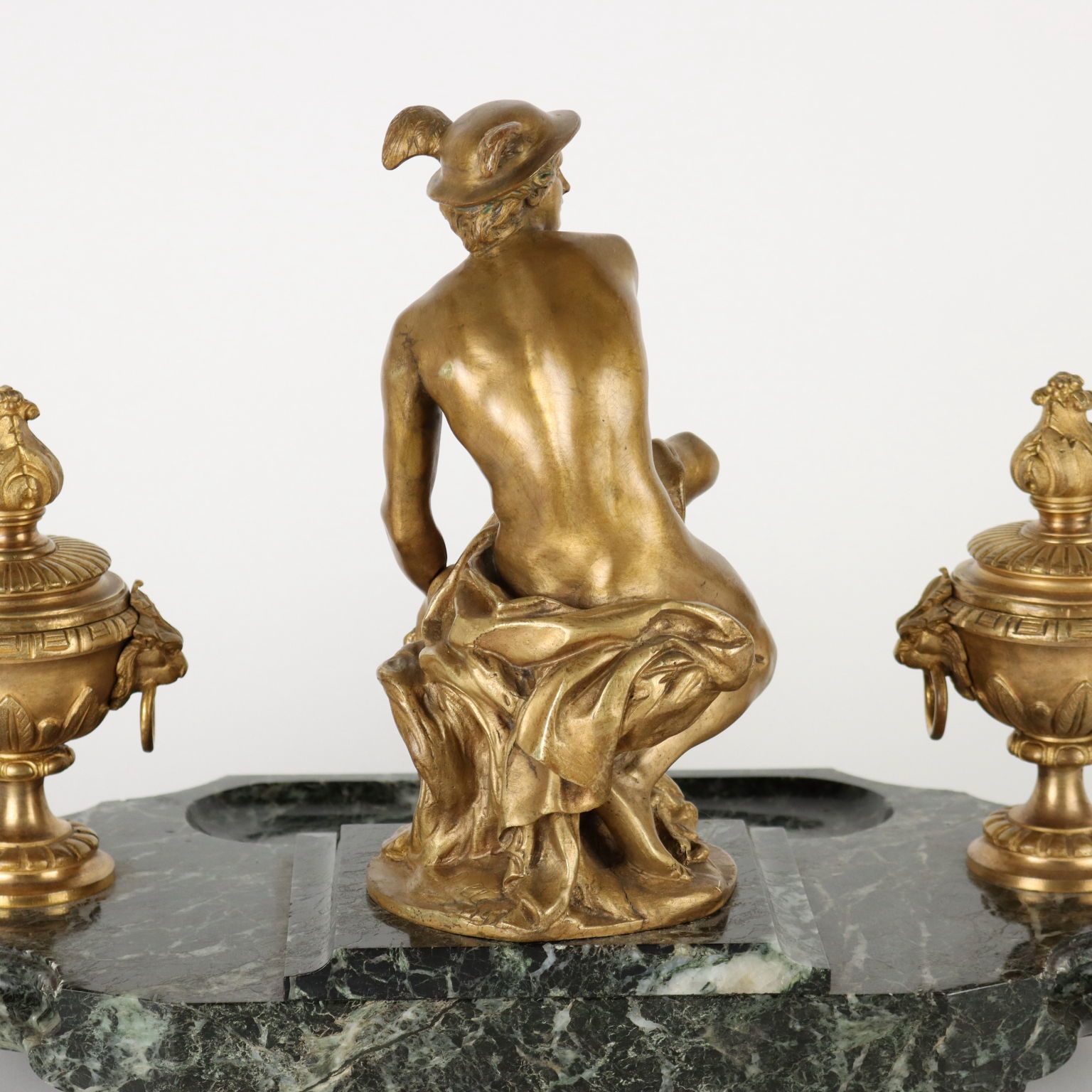 photo furniture Inkwell By Jean Marie Pigalle Bronze Marble France XIX Century