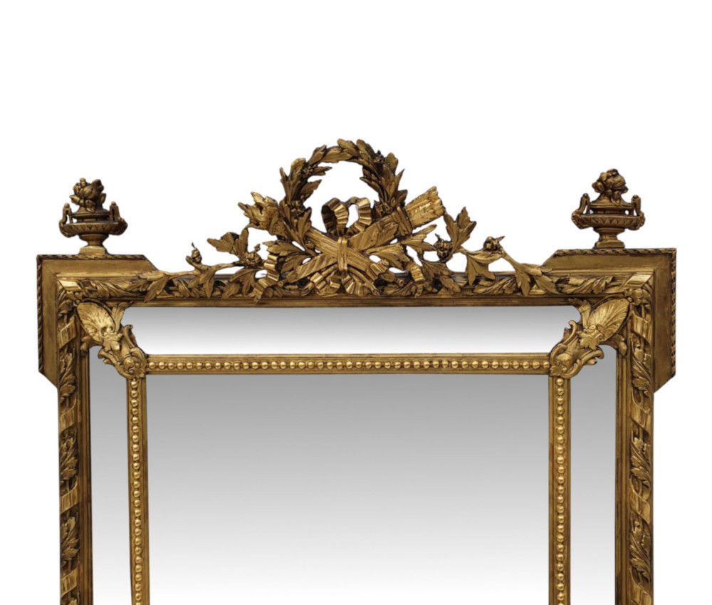 A Very Fine Large 19th Century Giltwood Margin Overmantle Or Hall Mirror photo furniture