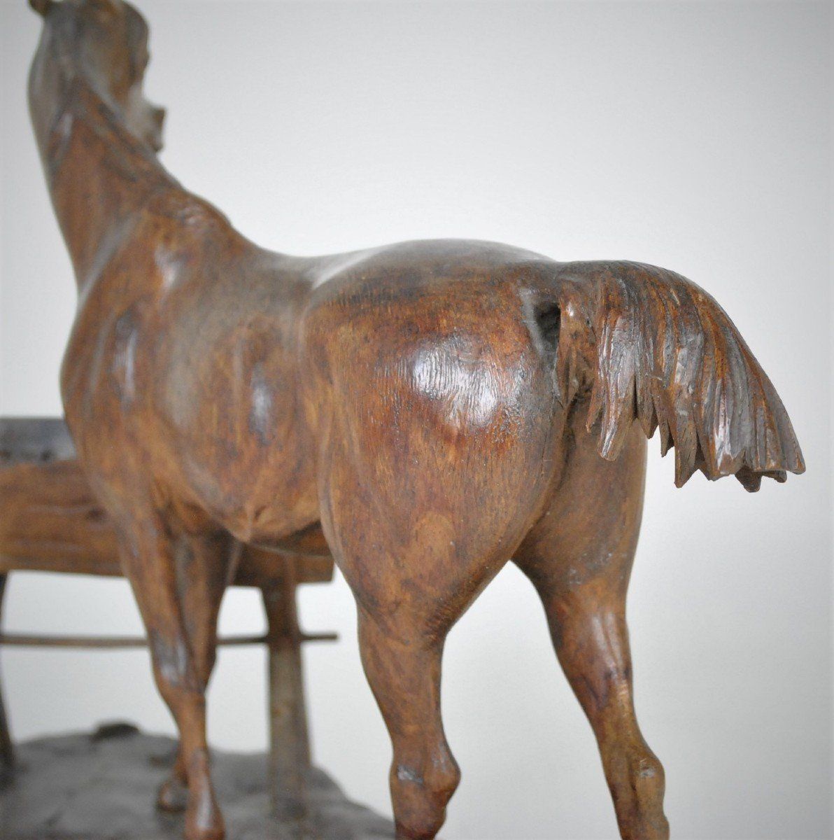 Carved Wooden Horse, Black Forest, Xixth Century photo 1713.0