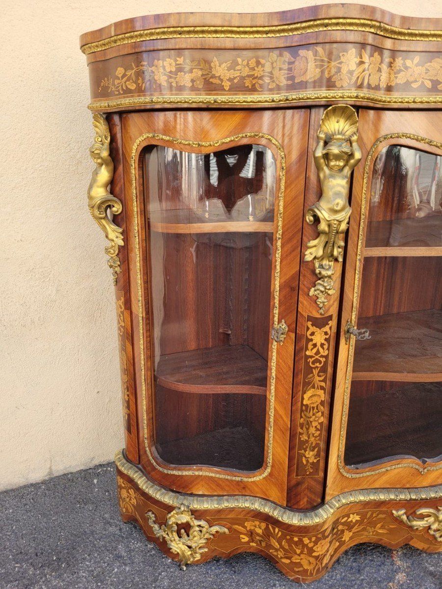 Sideboard In Marquetry And Bronze, Napoleon III, Xixth Century photo for sale