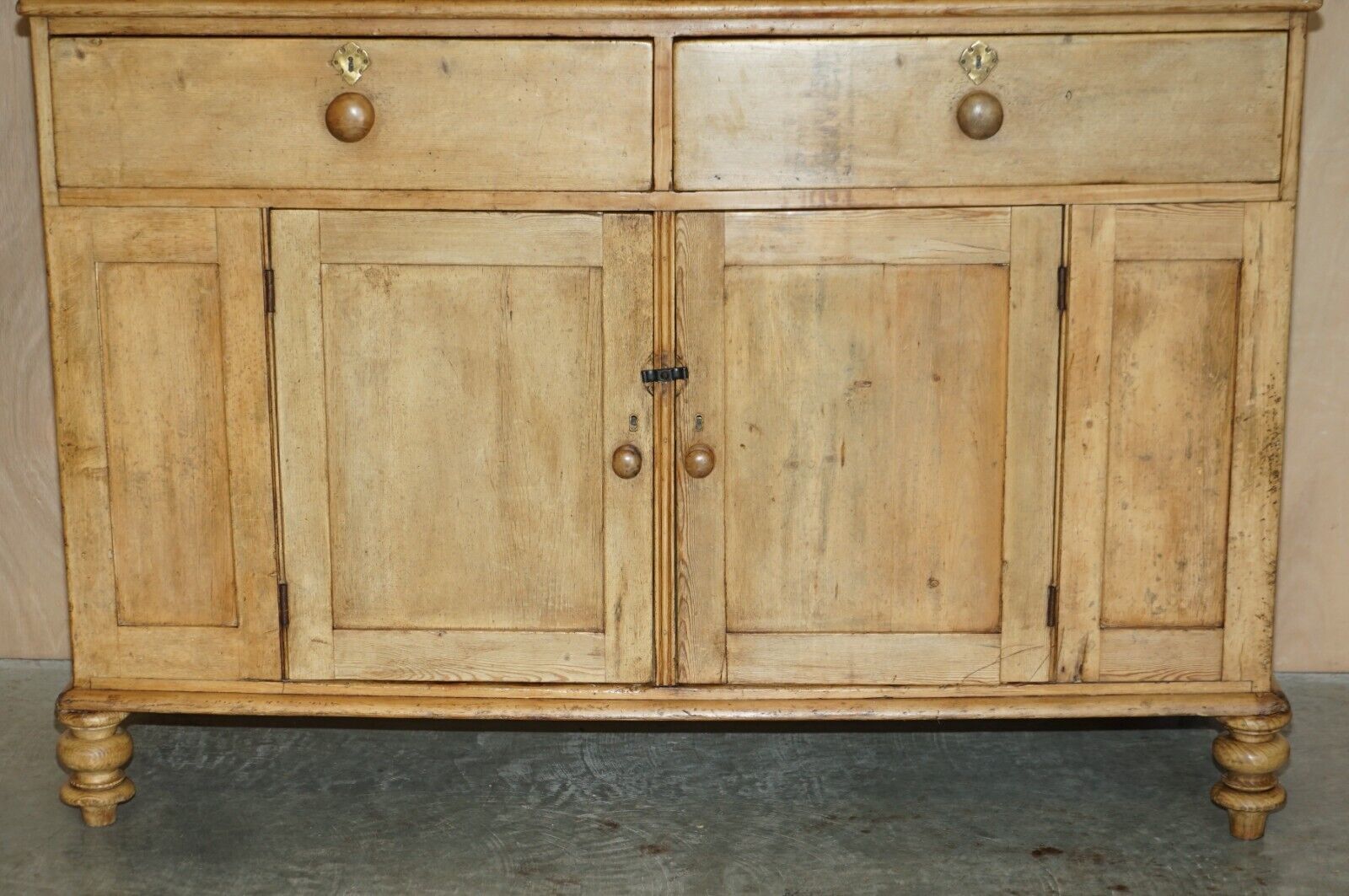 Large Antique Victorian Circa 1880 Oak Housekeepers Cupboard Drawers Linen Pots photo buy