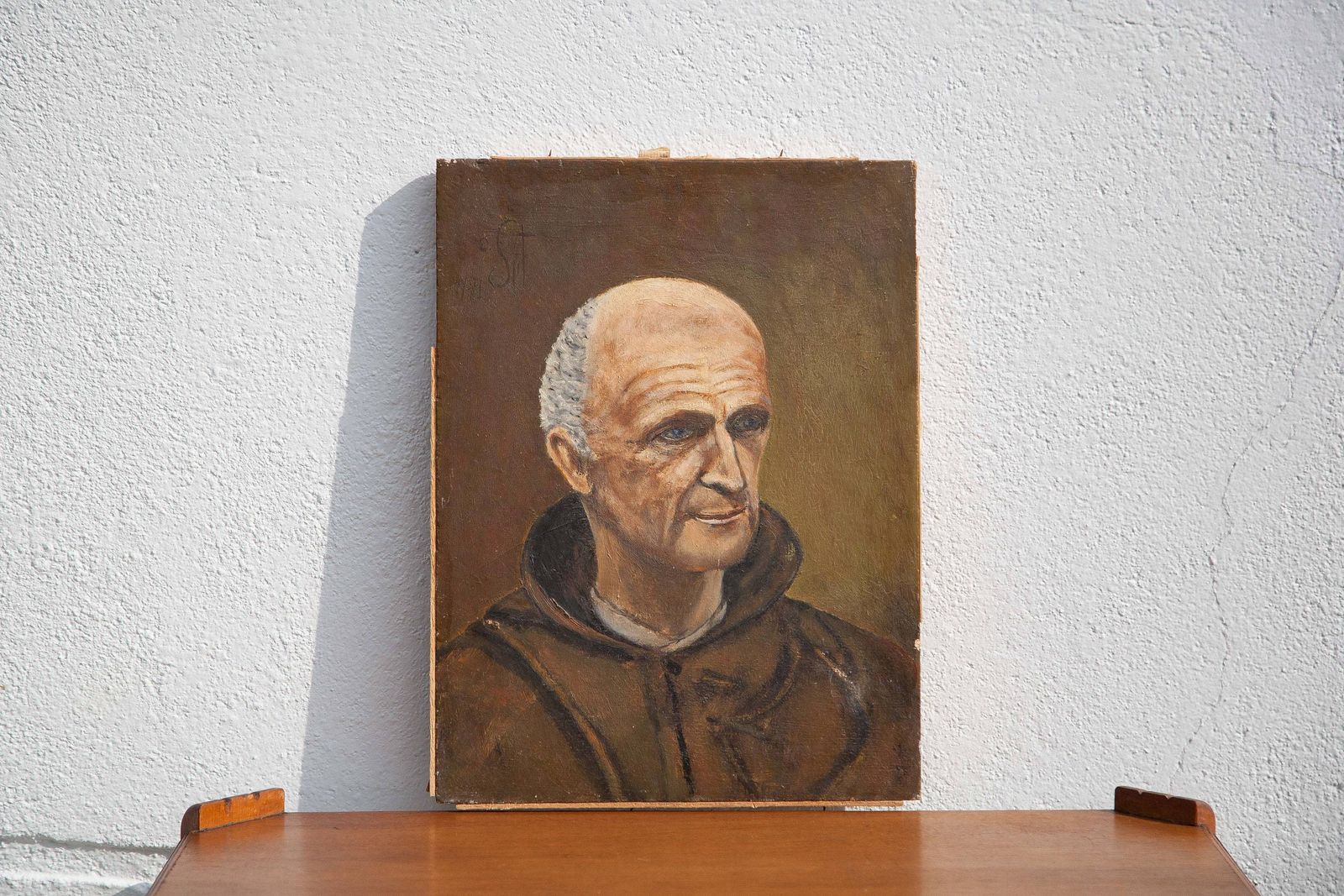 Vintage Oil Painting, Painting, Man Portrait, Wall Decoration, 70's photo furniture
