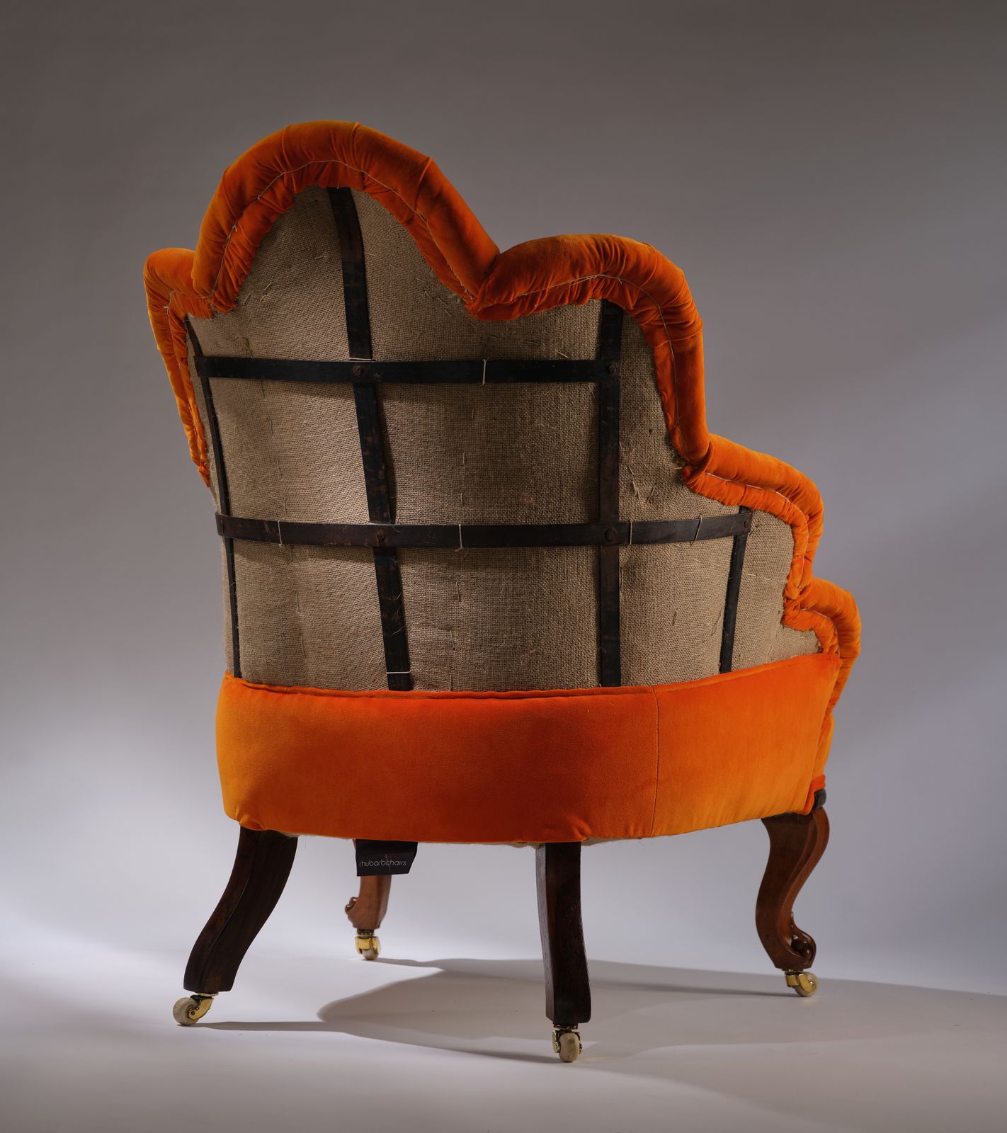 Exquisite Rare 18th Century Rosewood & Iron Framed Scallop Shaped Deconstructed Armchair Circa 1790. photo vintage