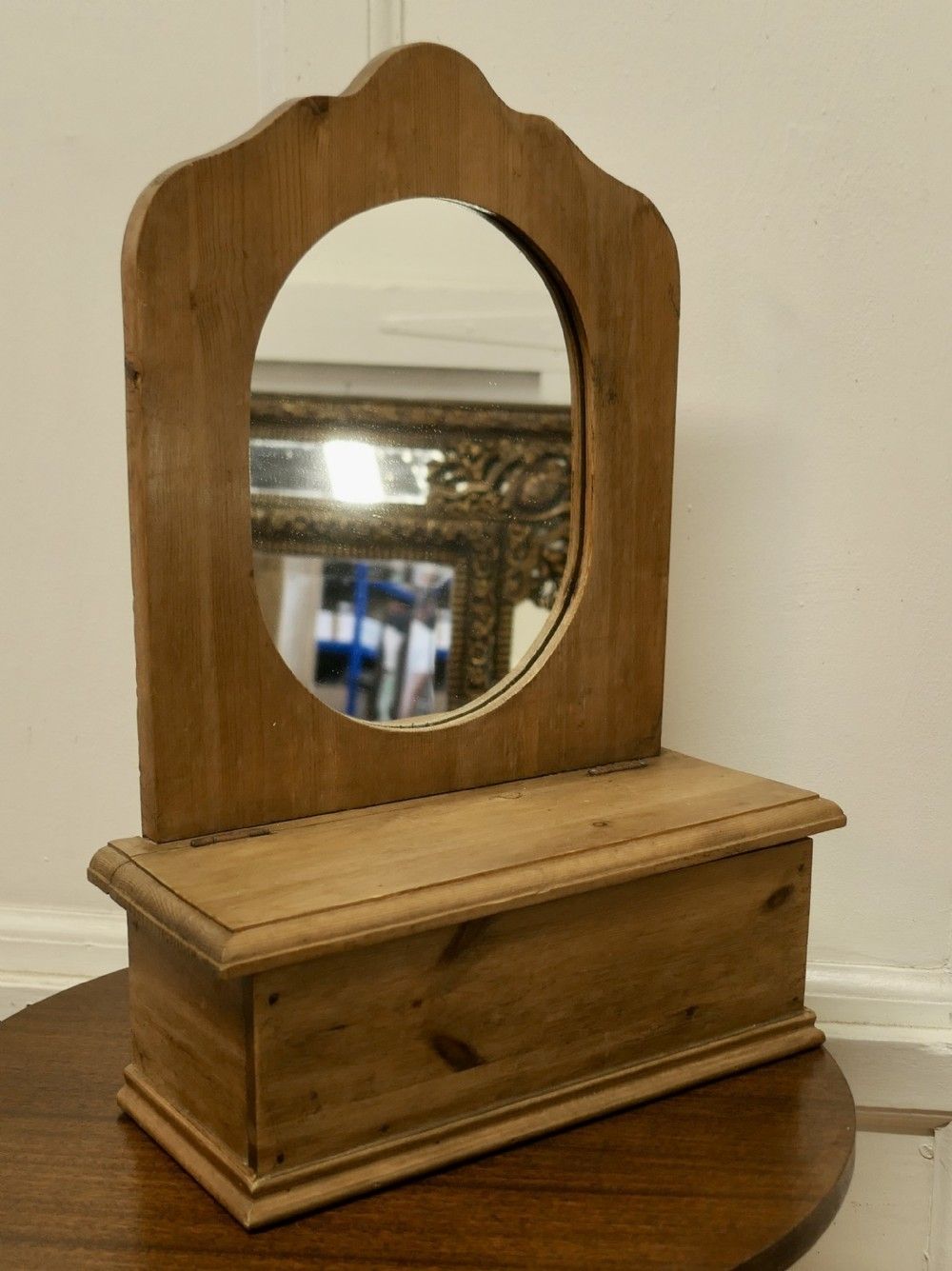 Pine Toilet Or Vanity Mirror