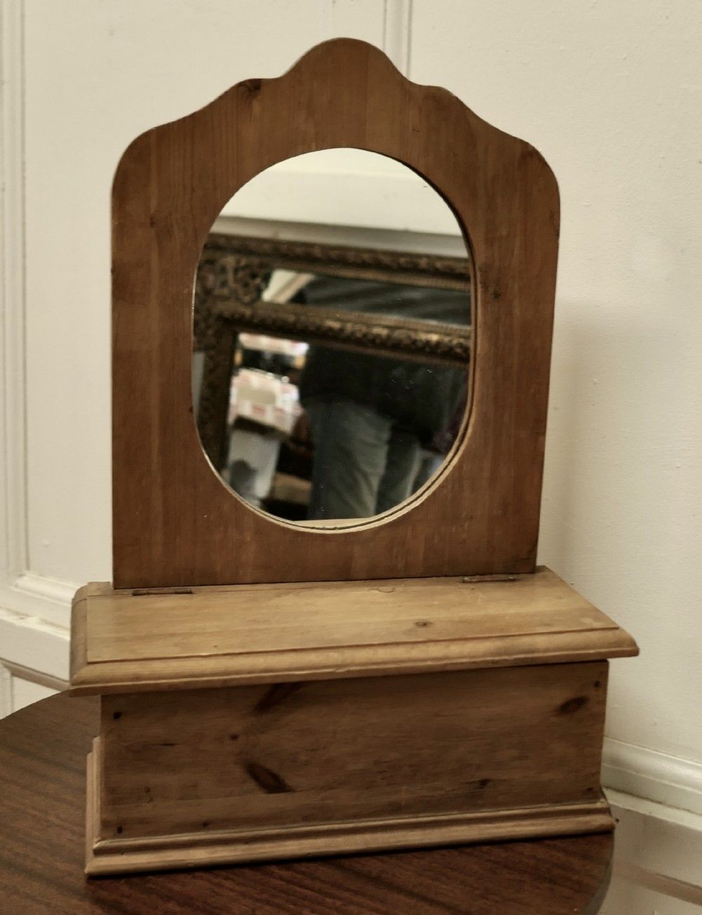 Pine Toilet Or Vanity Mirror photo furniture