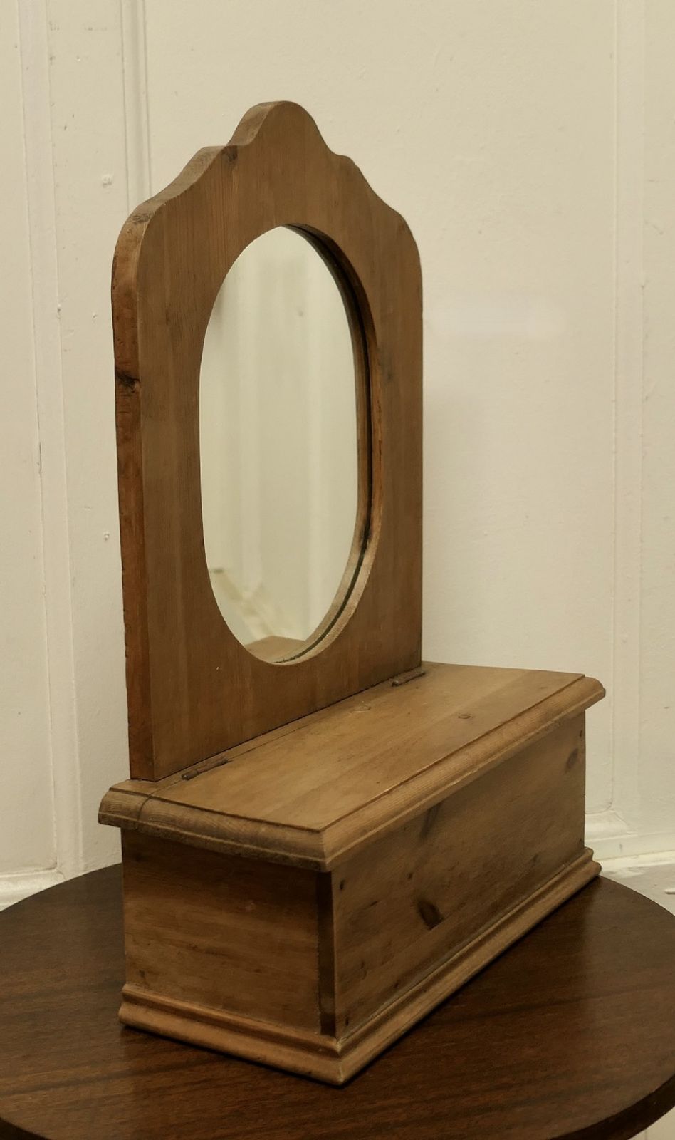 Pine Toilet Or Vanity Mirror photo for sale