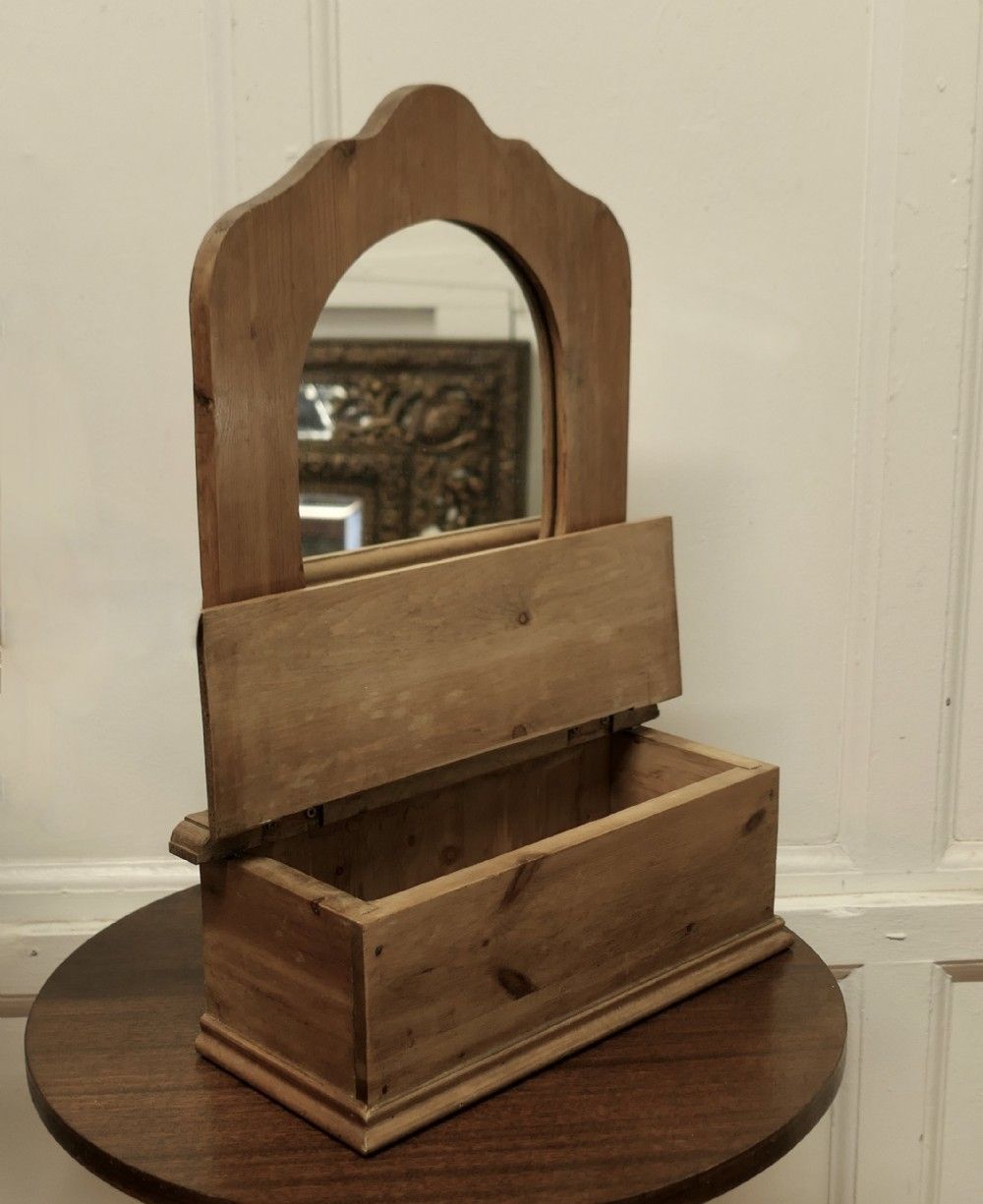 Pine Toilet Or Vanity Mirror photo Home Decor