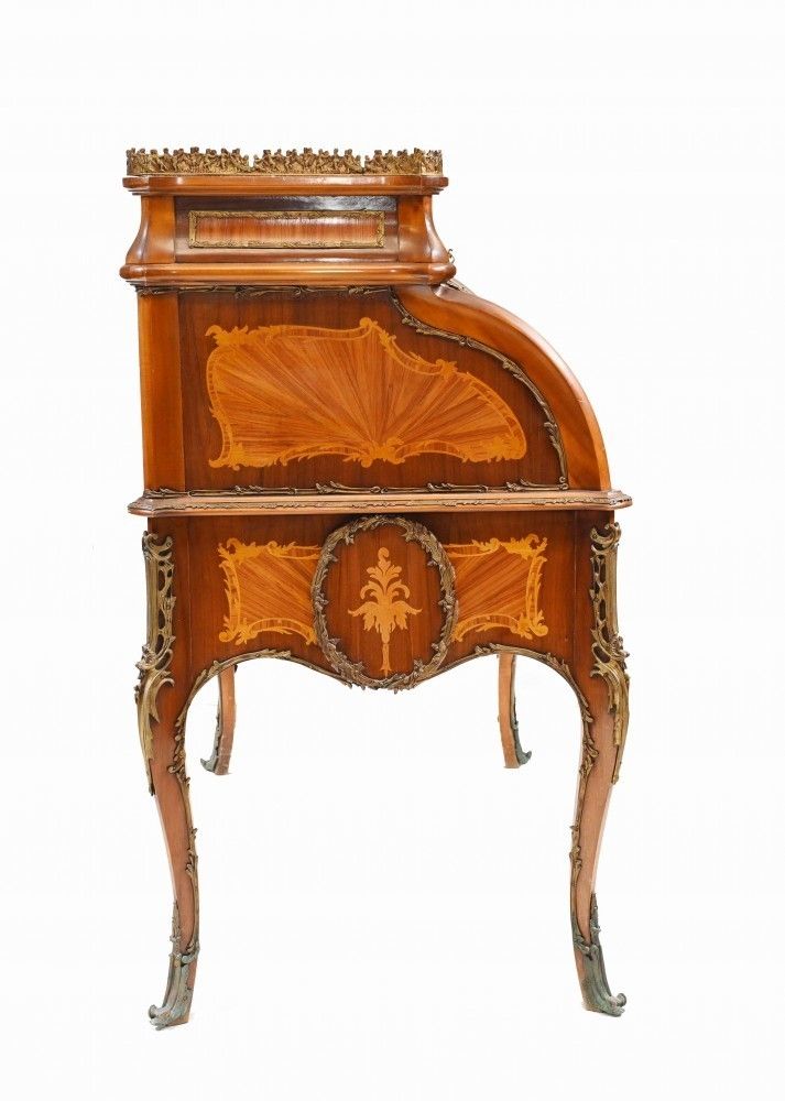photo for sale French Roll Top Desk Louis XVI Inlay Bureau