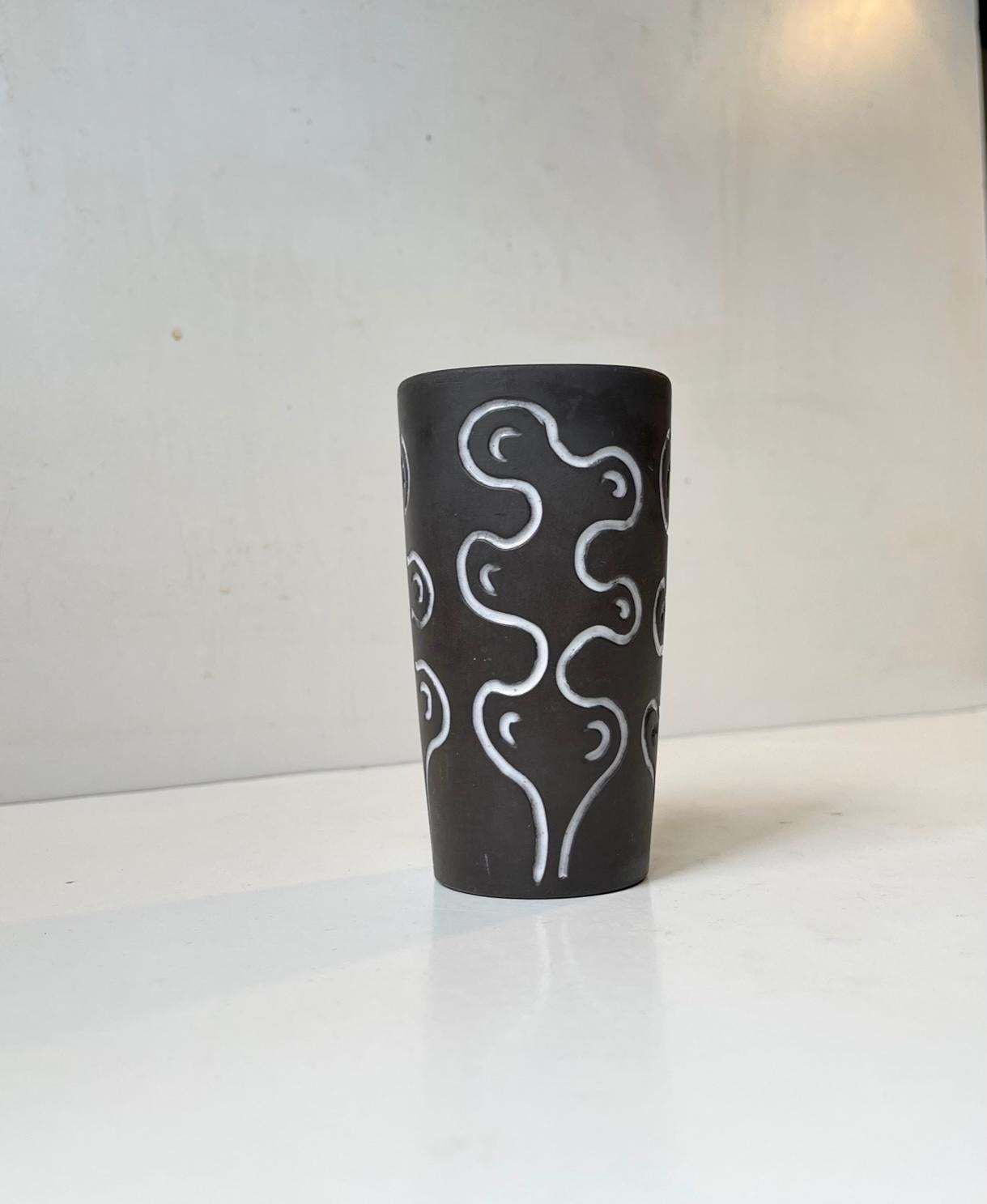 Helge østerberg Abstract Vase In Glazed Ceramic, Danish, 1960s photo furniture
