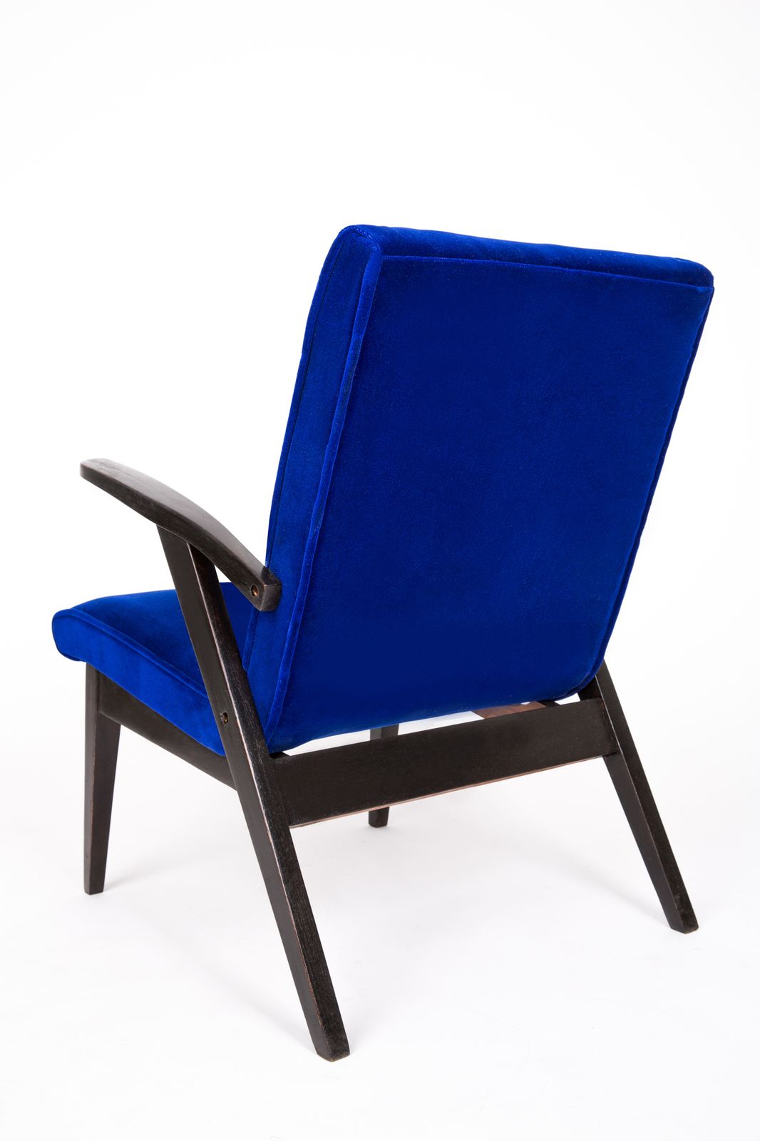 Vintage Ultramarine Blue Armchair, Mieczyslaw Puchala, 1960s photo furniture