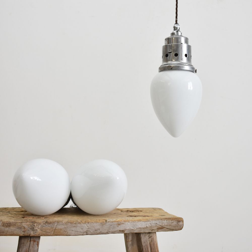 Antique Gecoray Opaline Pendant Light photo furniture