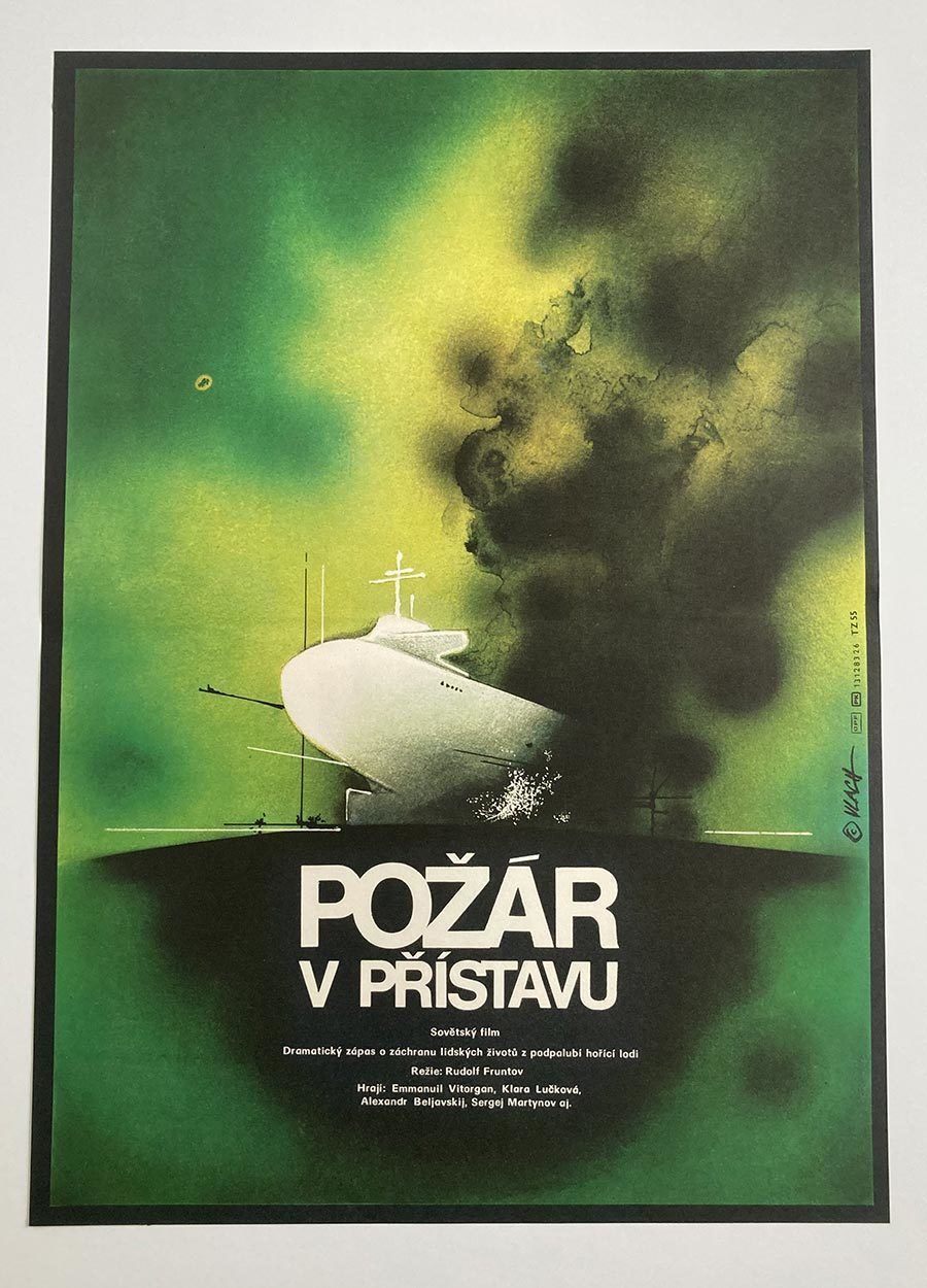 Original Film Poster, Fateful Sunday, Zdeněk Vlach, 1984, Genuine Czech Vintage Print
