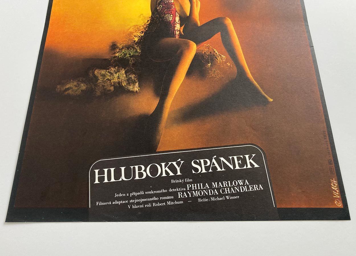 Original Film Poster, The Big Sleep, Zdeněk Vlach, 1984, Genuine Czech Vintage Print photo 51.0