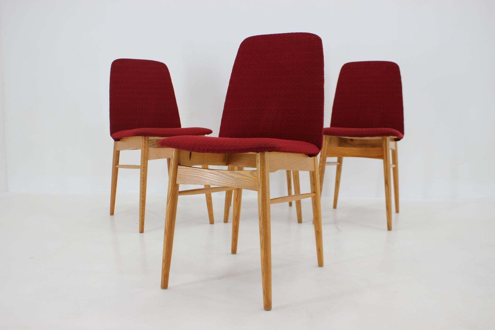 1960s Set Of Four Elm Dining Chairs,Czechoslovakia photo 800.0