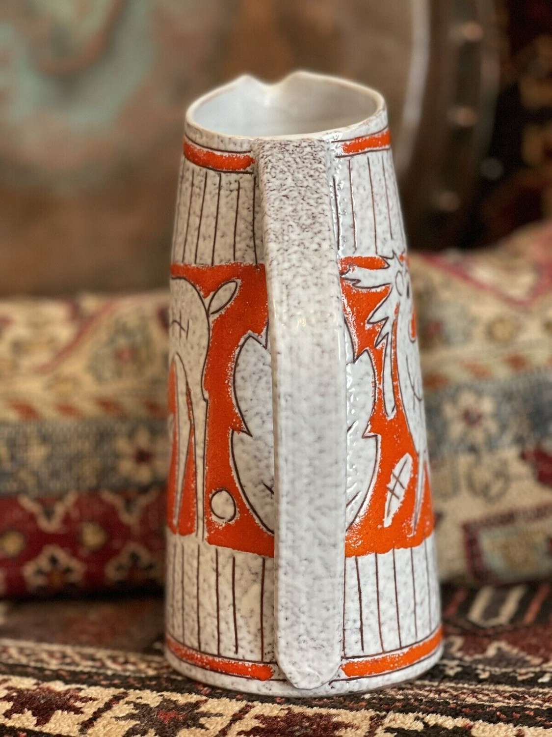 Fratelli Fanciullacci Vase With Deer Motif Circa 1950 photo furniture