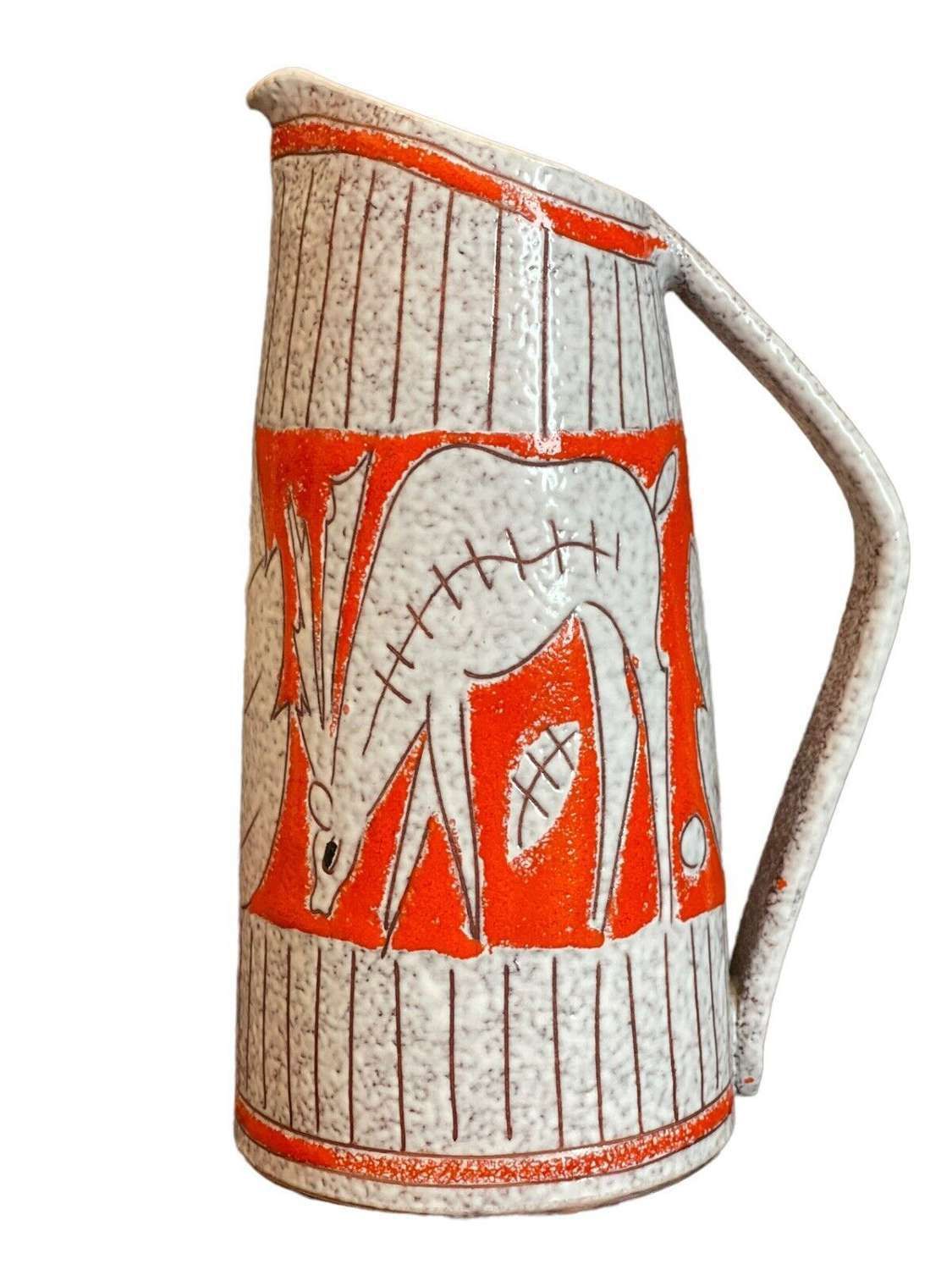 Fratelli Fanciullacci Vase With Deer Motif Circa 1950 photo buy