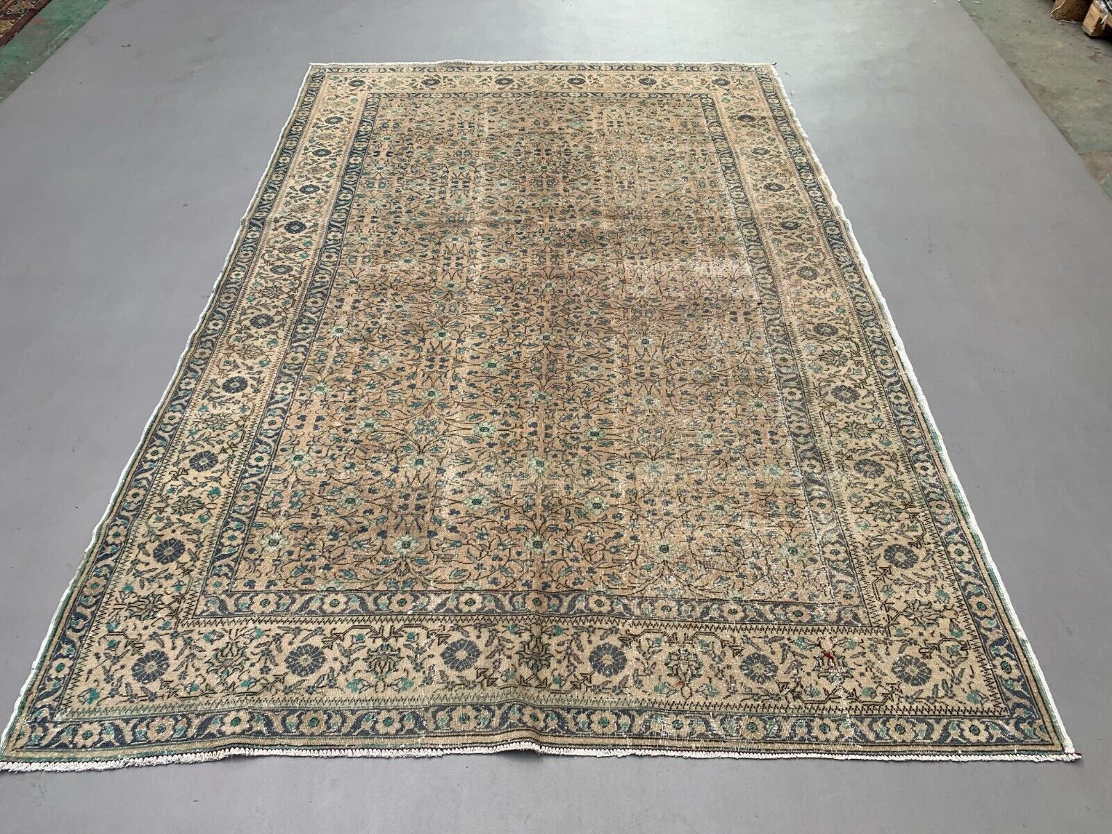 Vintage Turkish Rug 289x193 Cm, Tribal Wool Carpet Large photo for sale