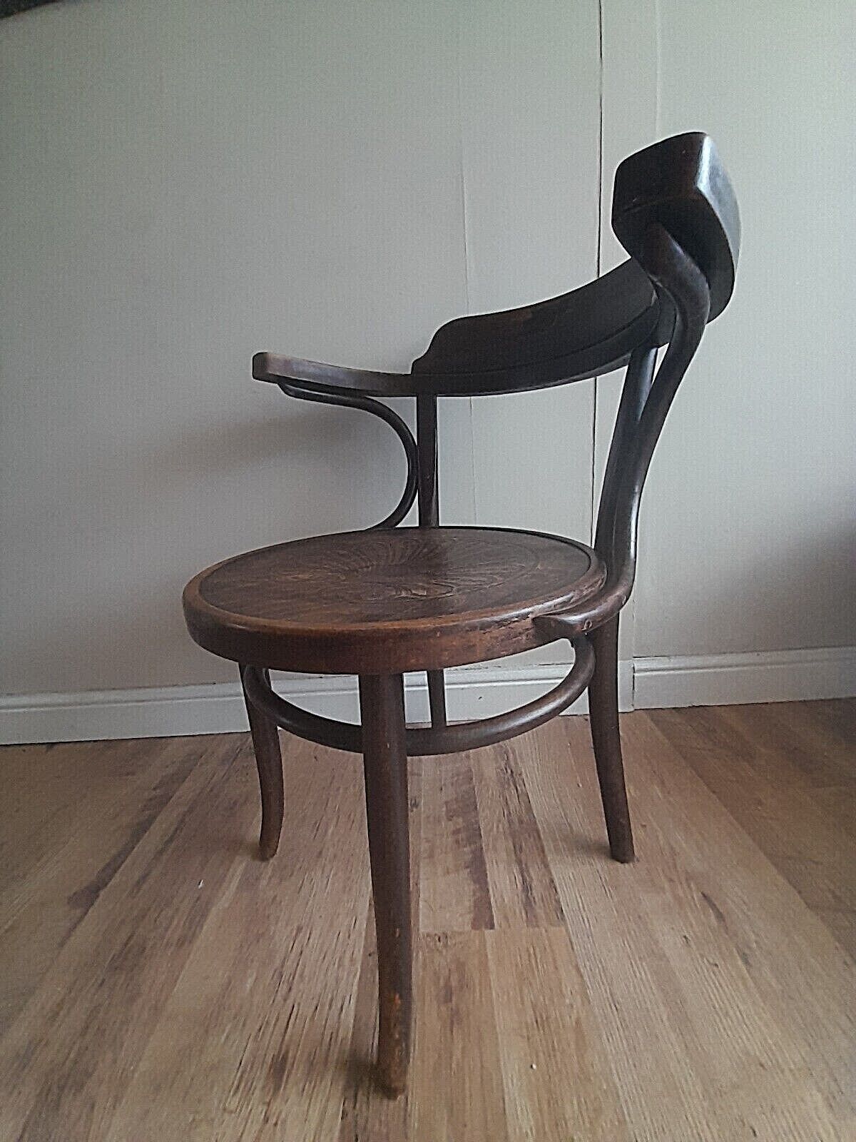 Original Mundus J&J Kohn Antique Bentwood Armchair