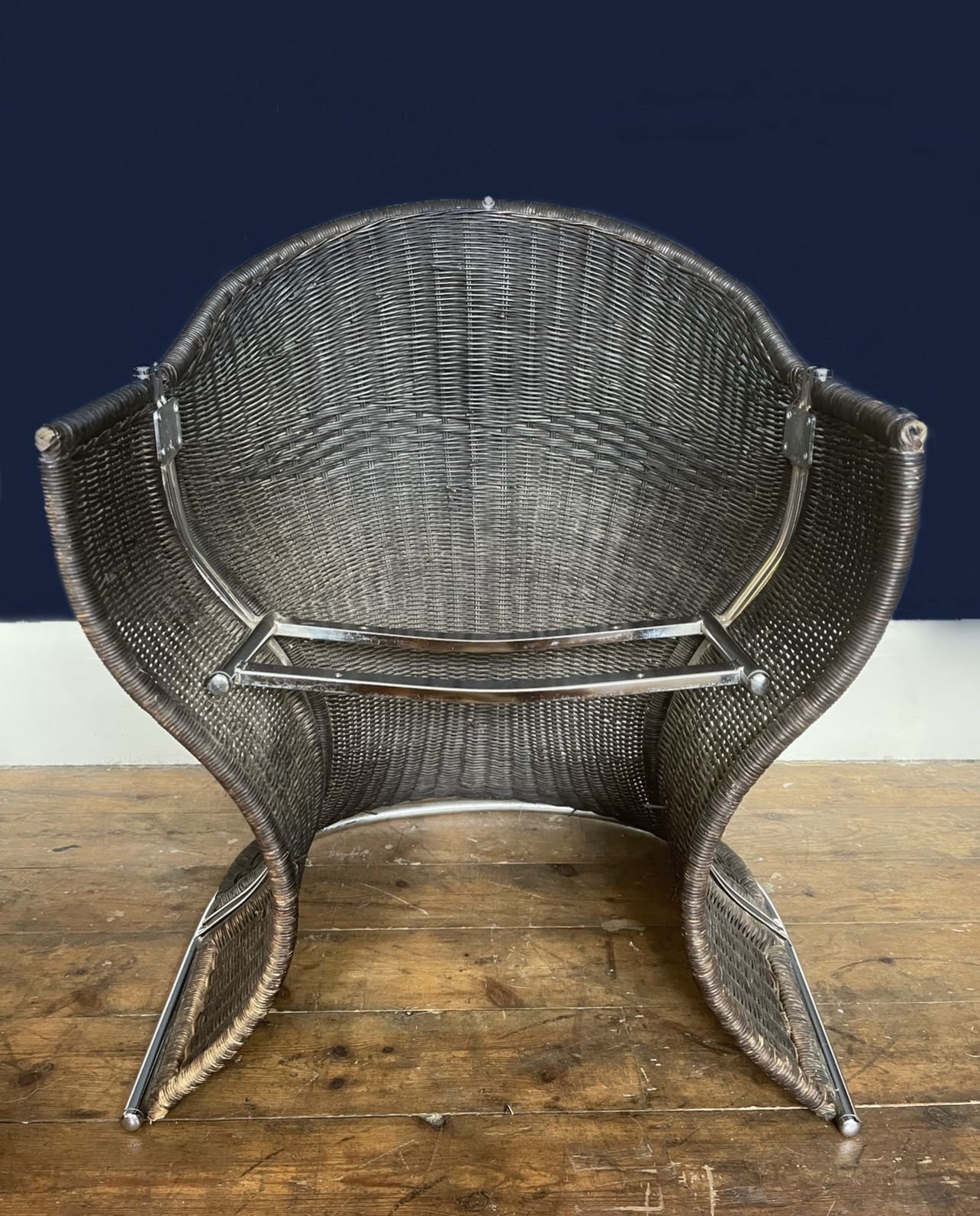 Rare Material Wicker Venus Armchairs By Pieff photo furniture