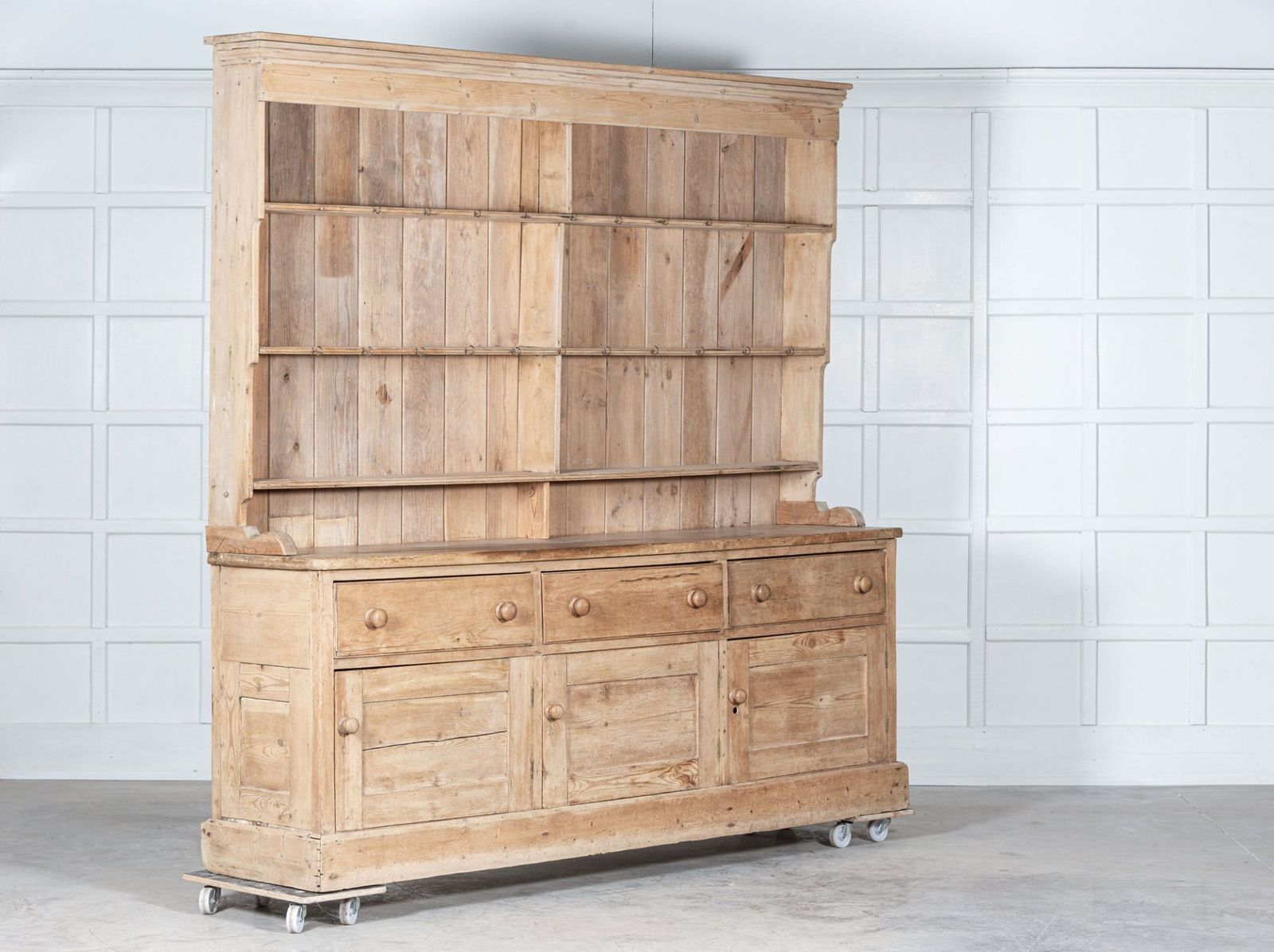 Monumental 19thc English Pine Farmhouse Dresser photo 8913.0