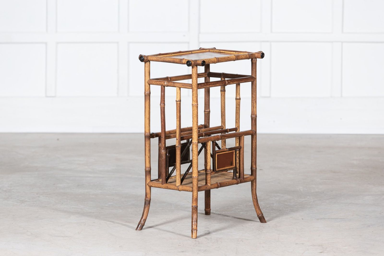 photo furniture English 19thc Bamboo Side Table Magazine Rack