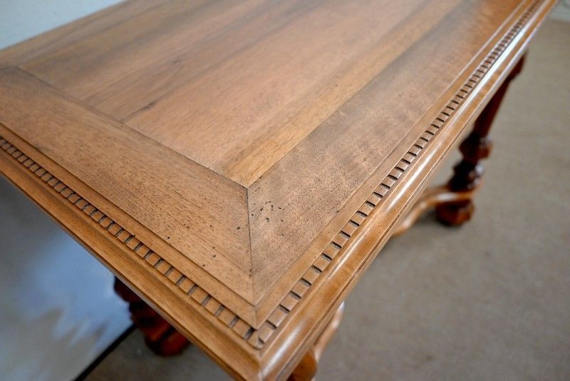 Table In Solid Walnut, Louis XIV Style   Late 19th Century photo buy