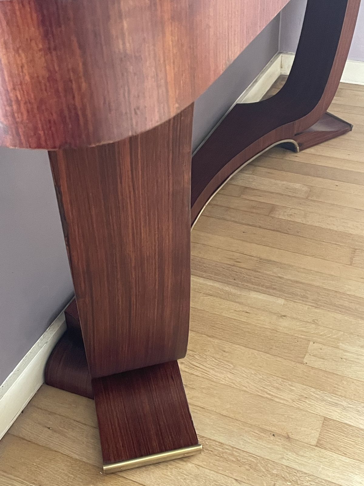 photo for sale Art Deco Console In Rosewood Veneer And Brass