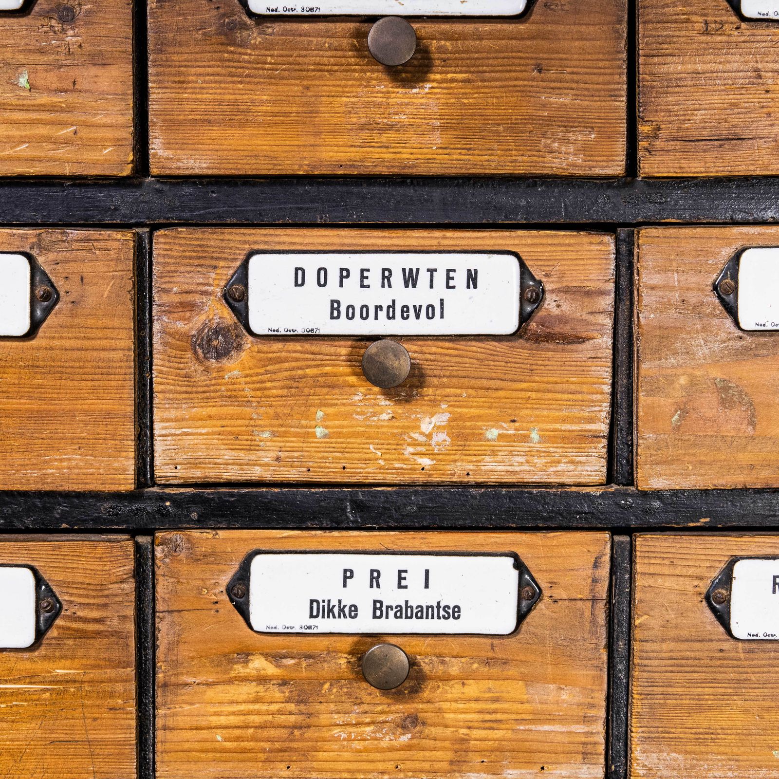 1950’s Very Large Dutch Seed Bank Of Drawers – One Hundred Drawers (1673) photo furniture