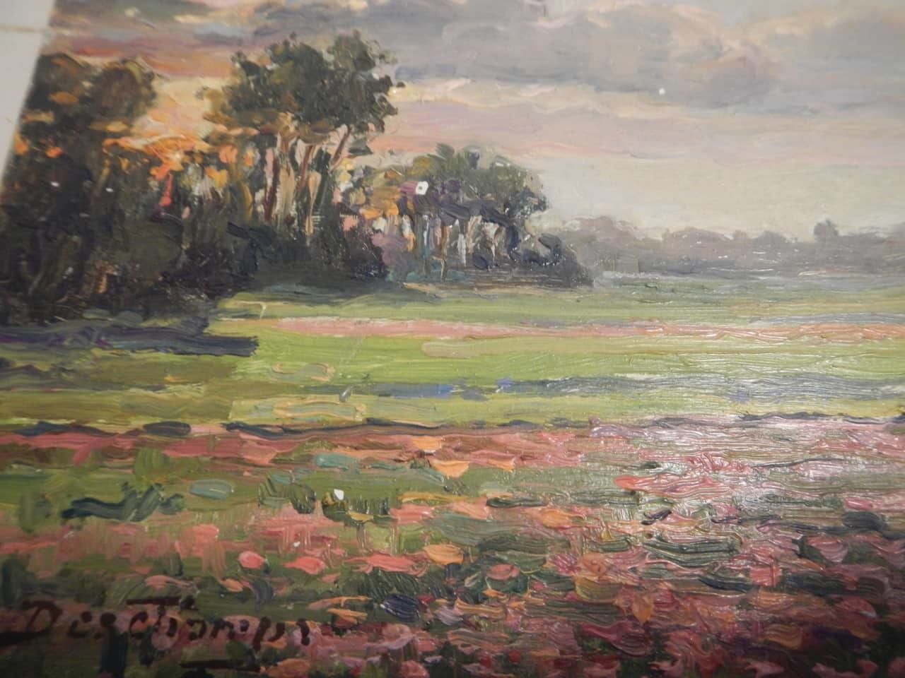 Oil Painting By Des Champs " Coucher De Soleil" photo 499.2