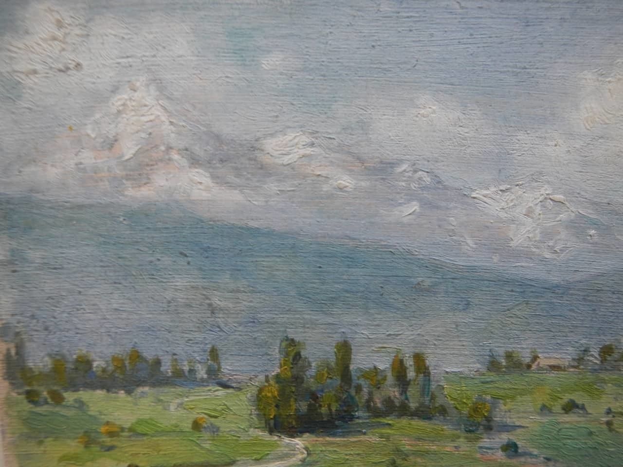 Oil Painting "Die Au Mai " photo for sale