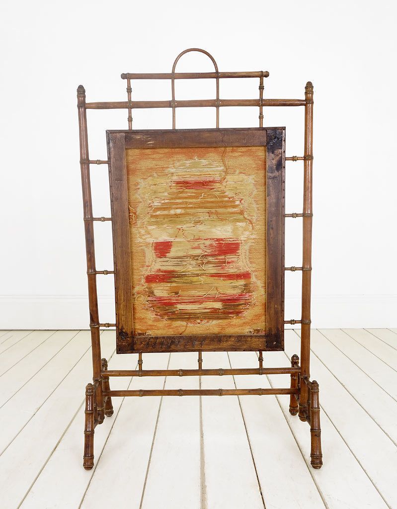photo furniture Faux Bamboo Fire Screen